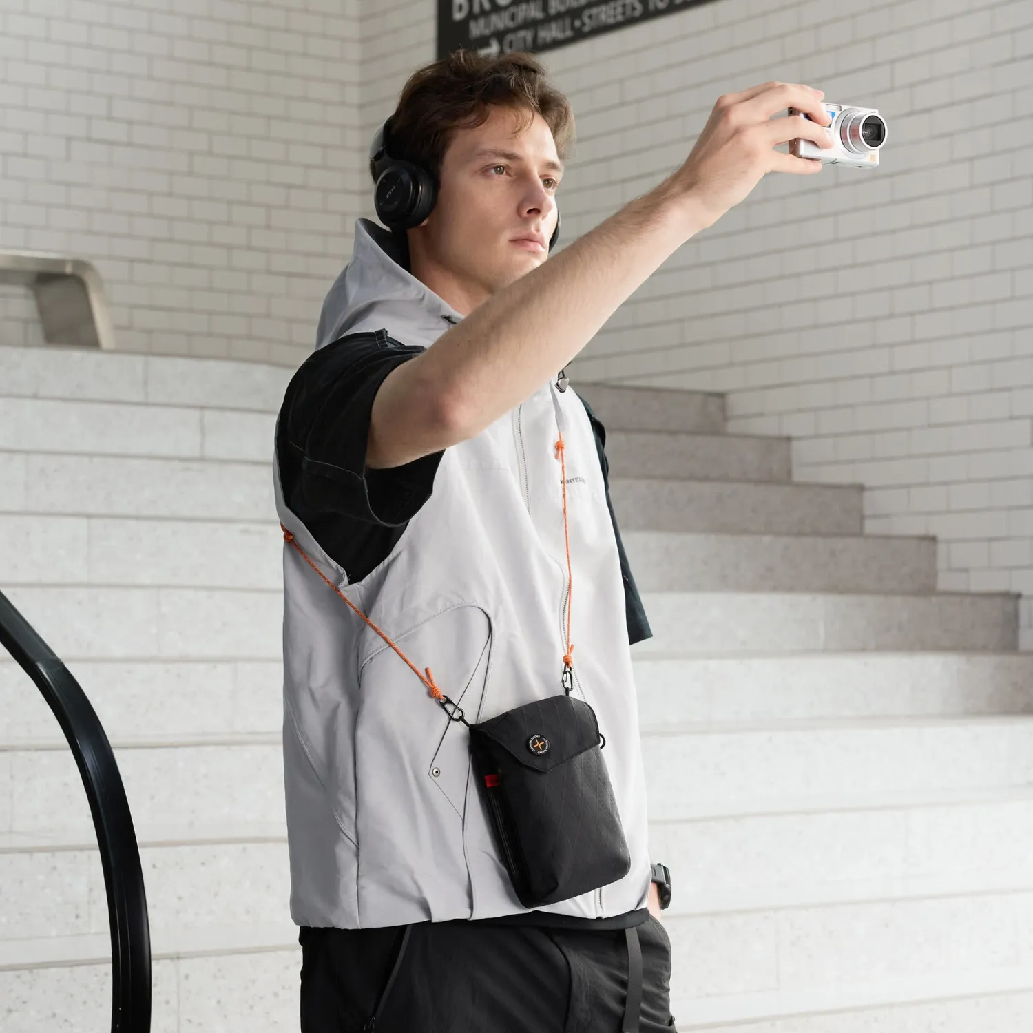 VSGO Black Snipe borsa telefono fotografica nera Pro Max