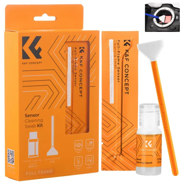 K&F Concept kit pulizia sensore full-frame 24mm 10 pezzi delicato