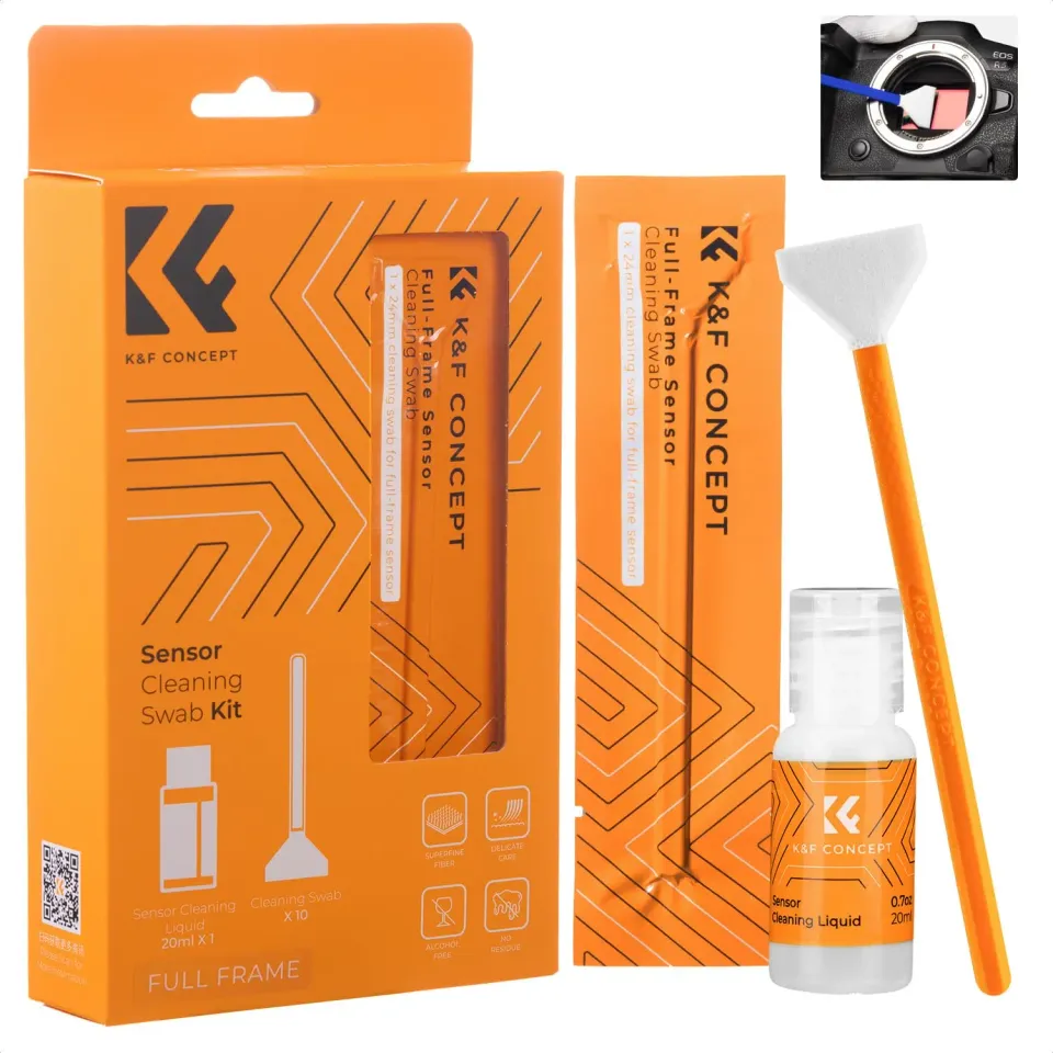 K&F Concept kit pulizia sensore full-frame 24mm 10 pezzi delicato