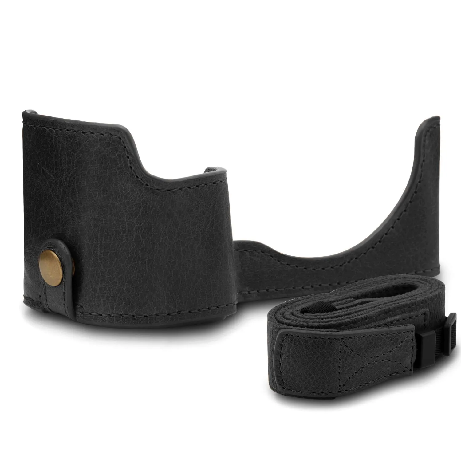 MegaGear Ever Ready Custodia Sony A6100 A6400 Pelle Nera