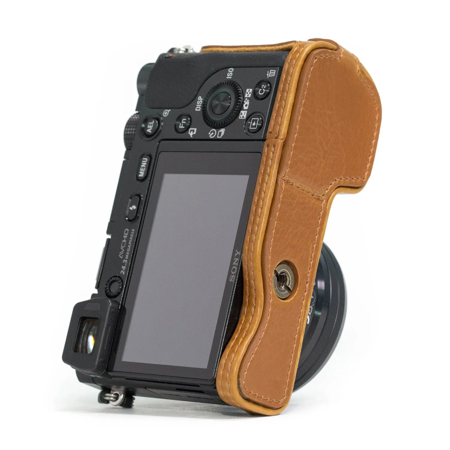 MegaGear MG962 Mezza Custodia Pelle Sony A6000/A6300 Chiaro