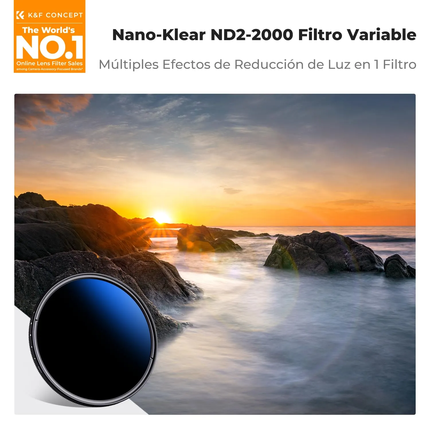 K&F Concept Nano-Klear ND2-2000 filtro variabile 82mm