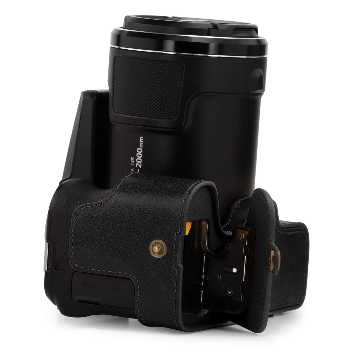 MegaGear Nikon P950 custodia fotocamera pelle marrone