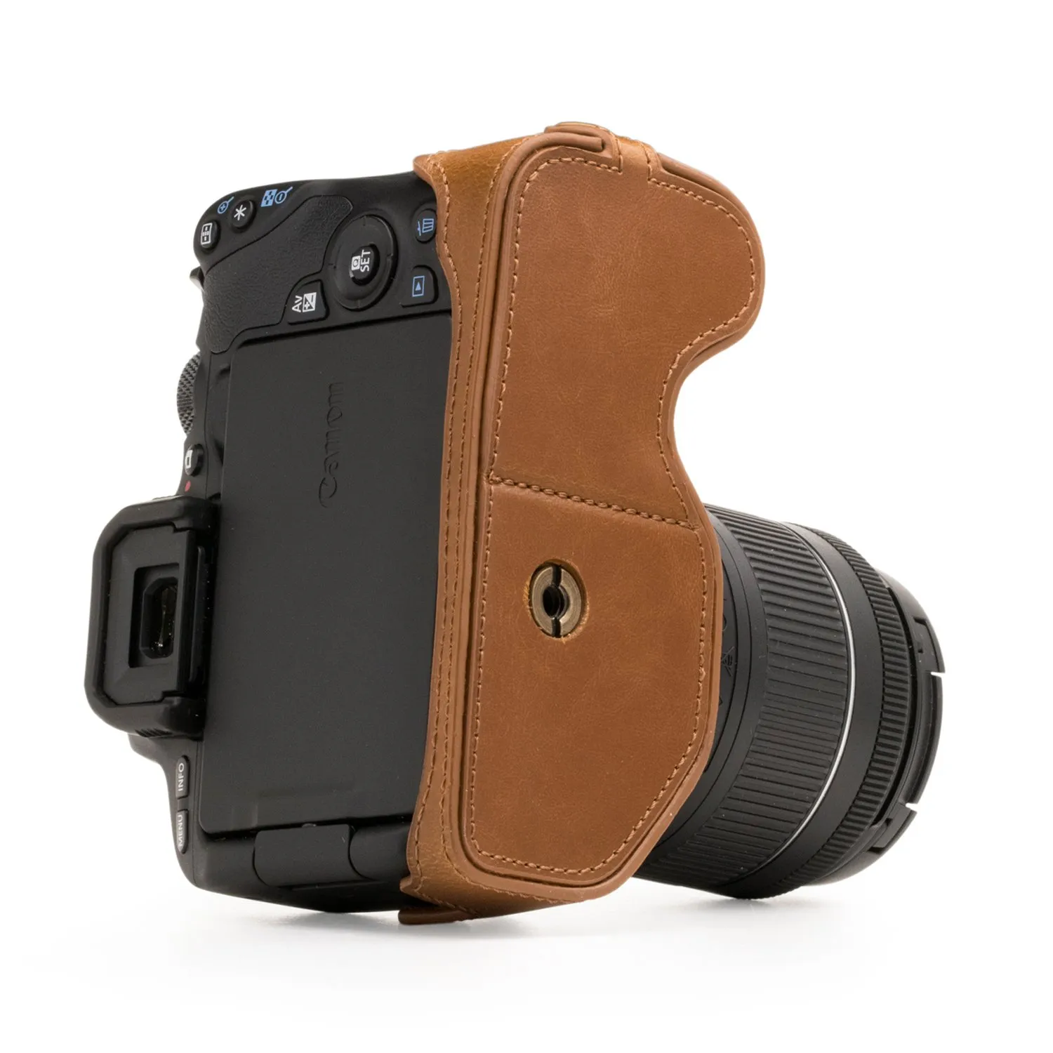 MegaGear Ever Ready mezza custodia 250D pelle marrone chiaro