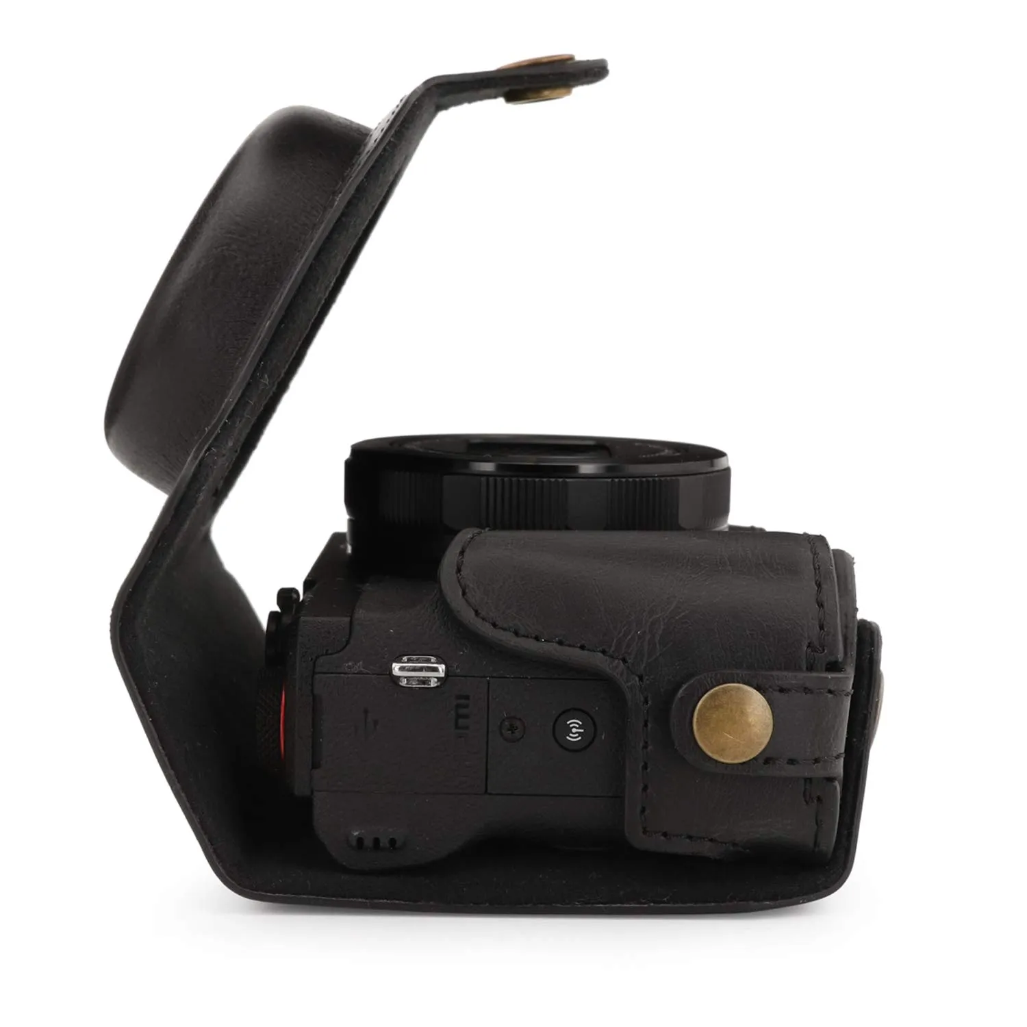 MegaGear Canon G5 X Mark II custodia pelle nera Ever Ready