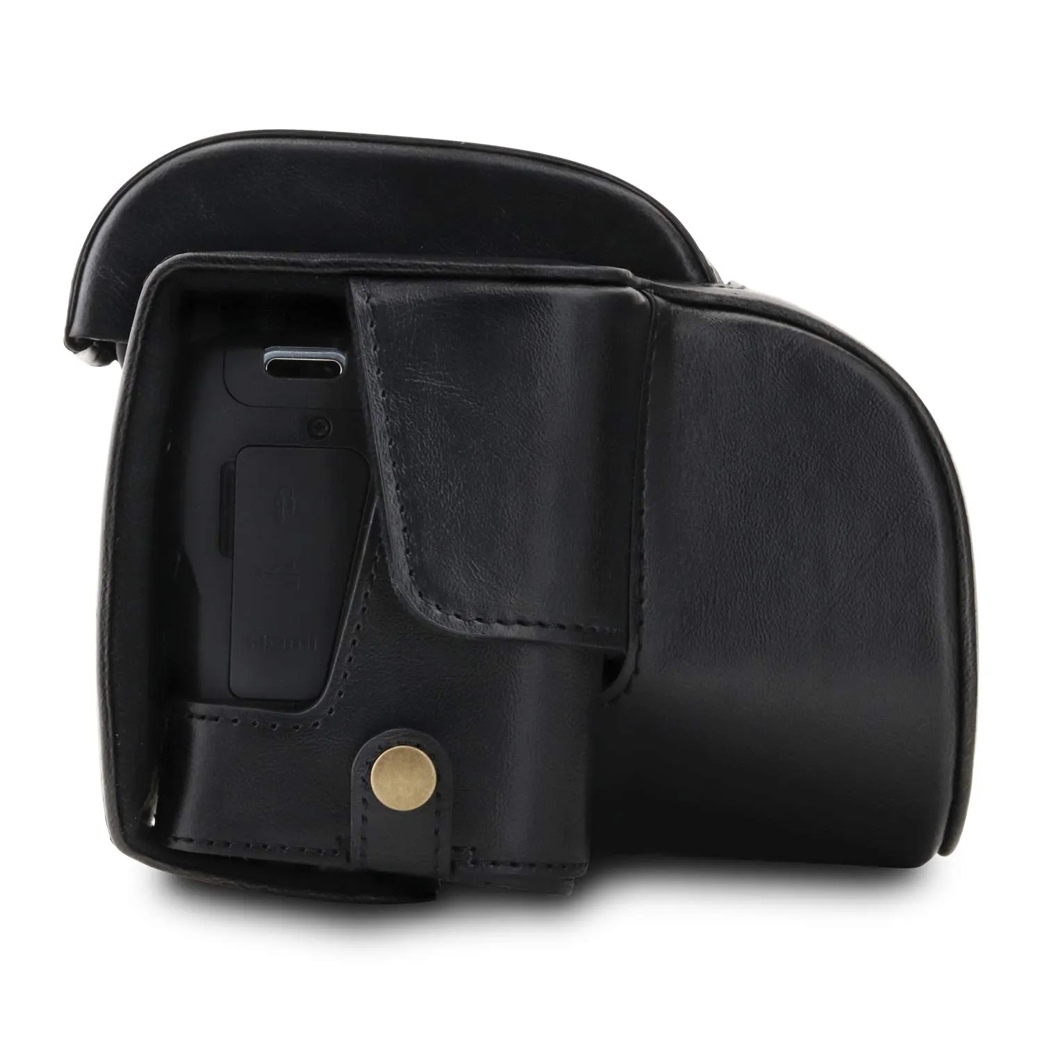 MegaGear Custodia Finta Pelle Canon SX70 HS Nero ever ready