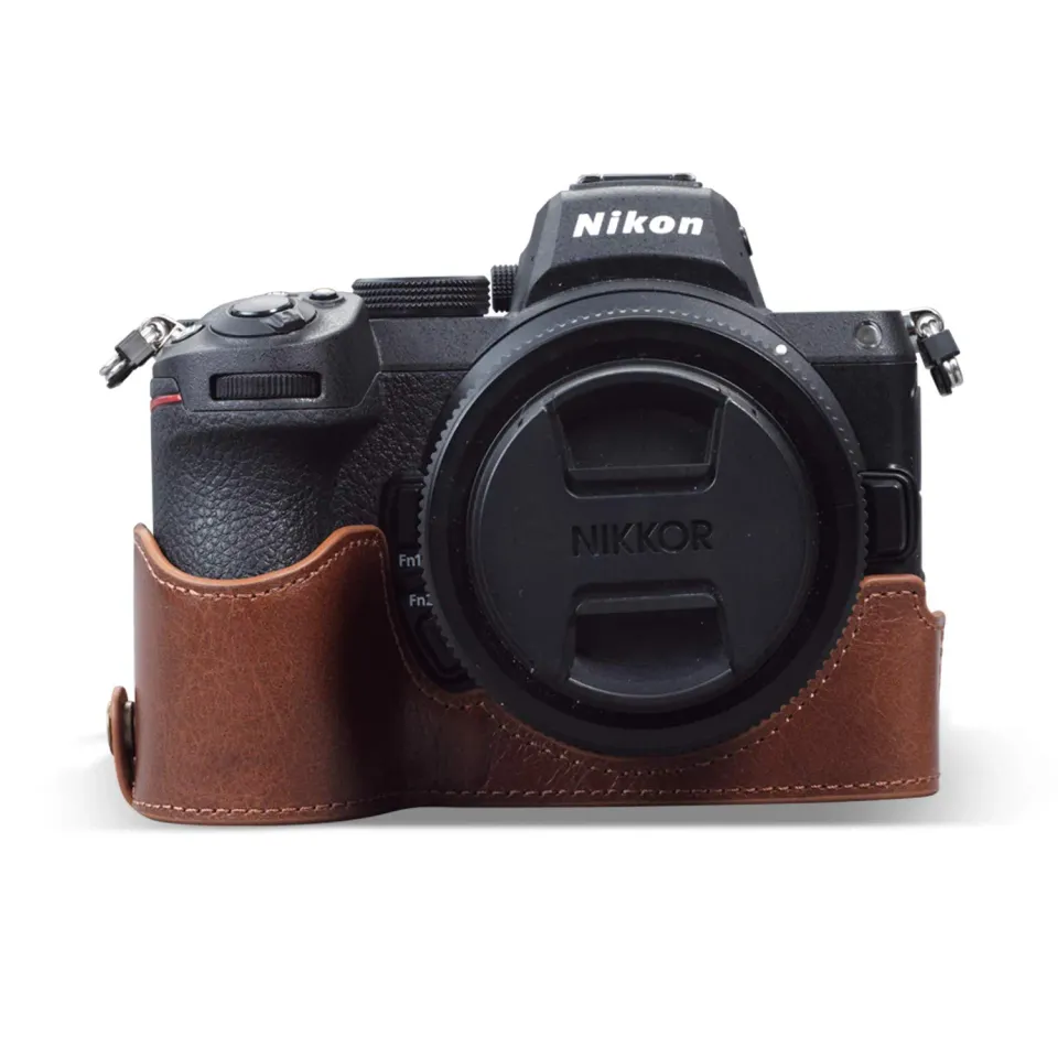 MegaGear Ever Ready Nikon Z5 custodia pelle marrone
