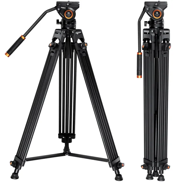 K&F Concept treppiede video 184cm 8kg testa fluida