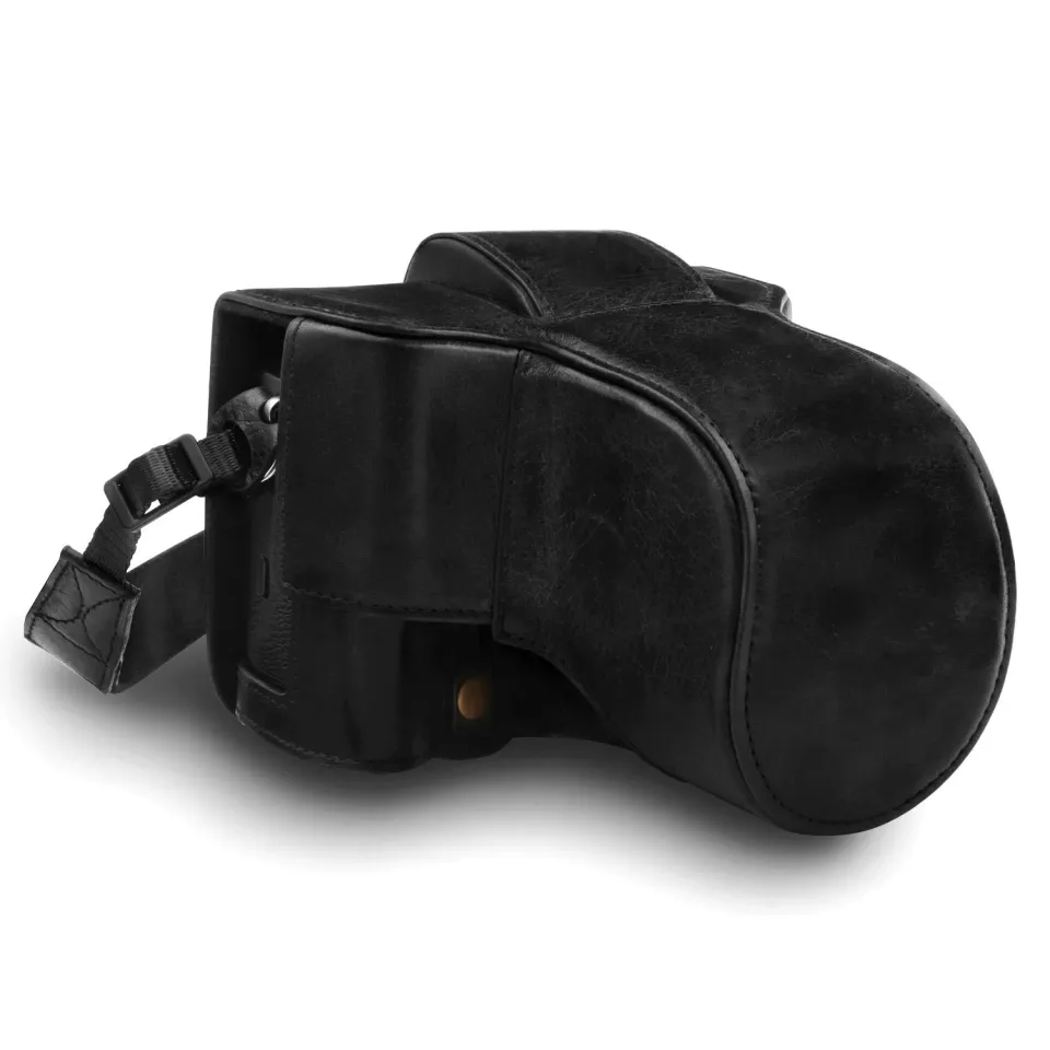 MegaGear MG1550 Custodia Pelle Fujifilm X-T3 Nera Antiurto