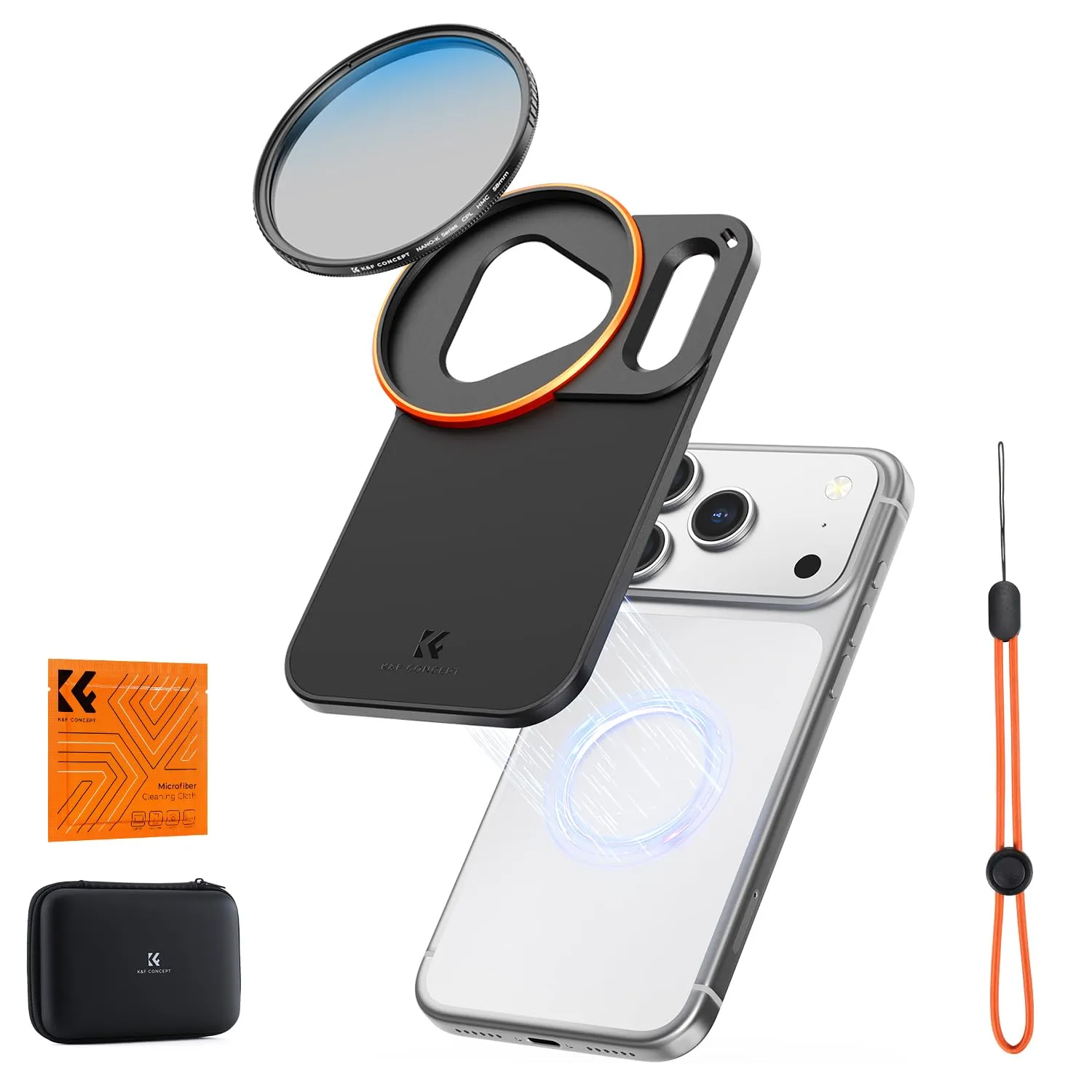 K&F Concept Supporto Magnetico Filtri 58mm iPhone 17 Pro