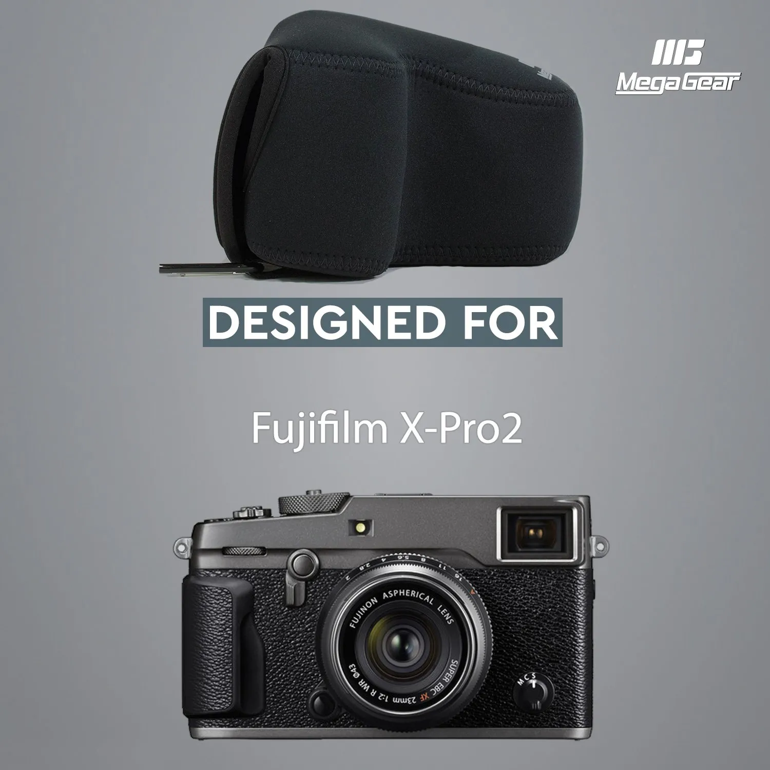 MegaGear X-Pro2 18-55 Custodia Neoprene Nera Antigraffio