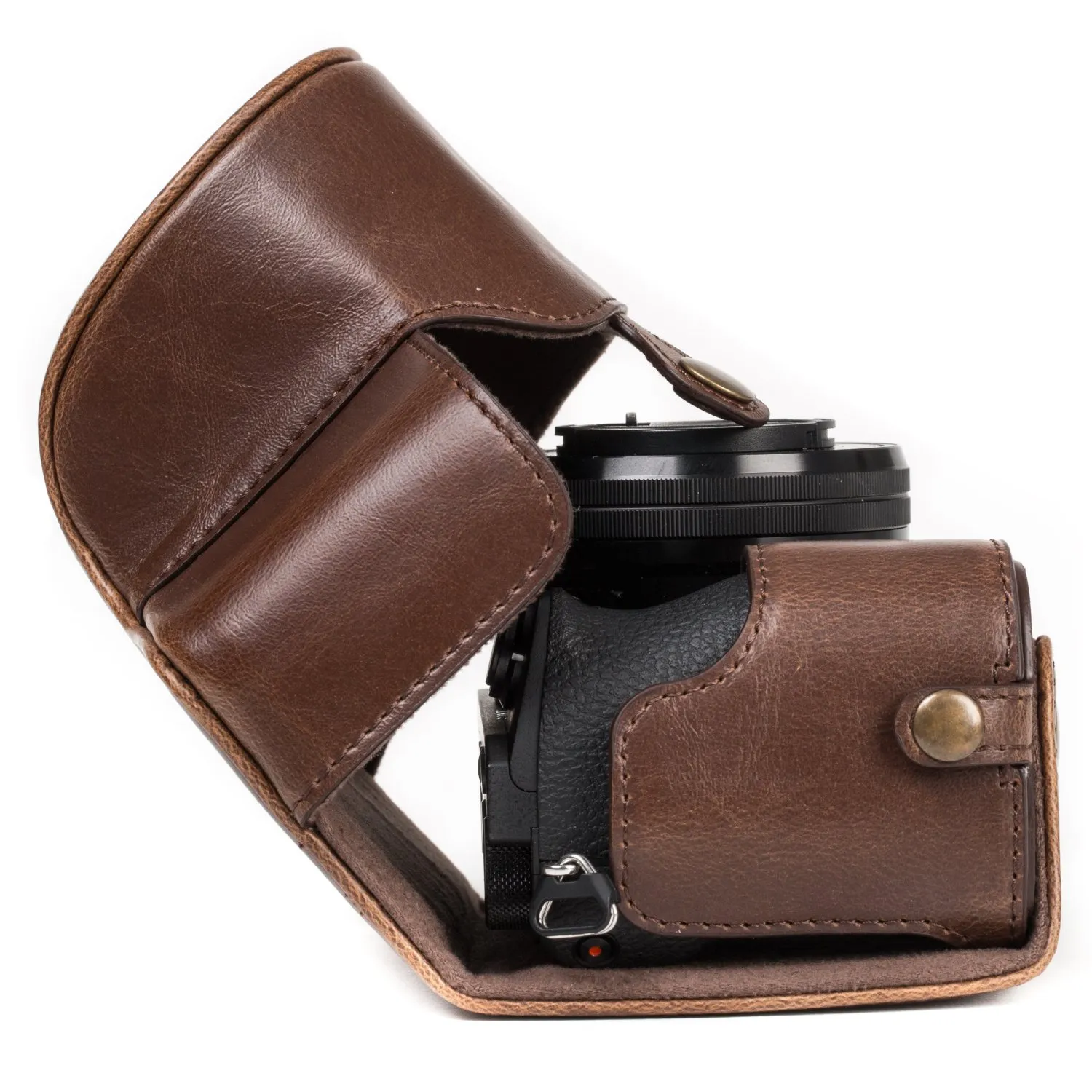 MegaGear MG1231 A6500 16-50 custodia pelle marrone scuro