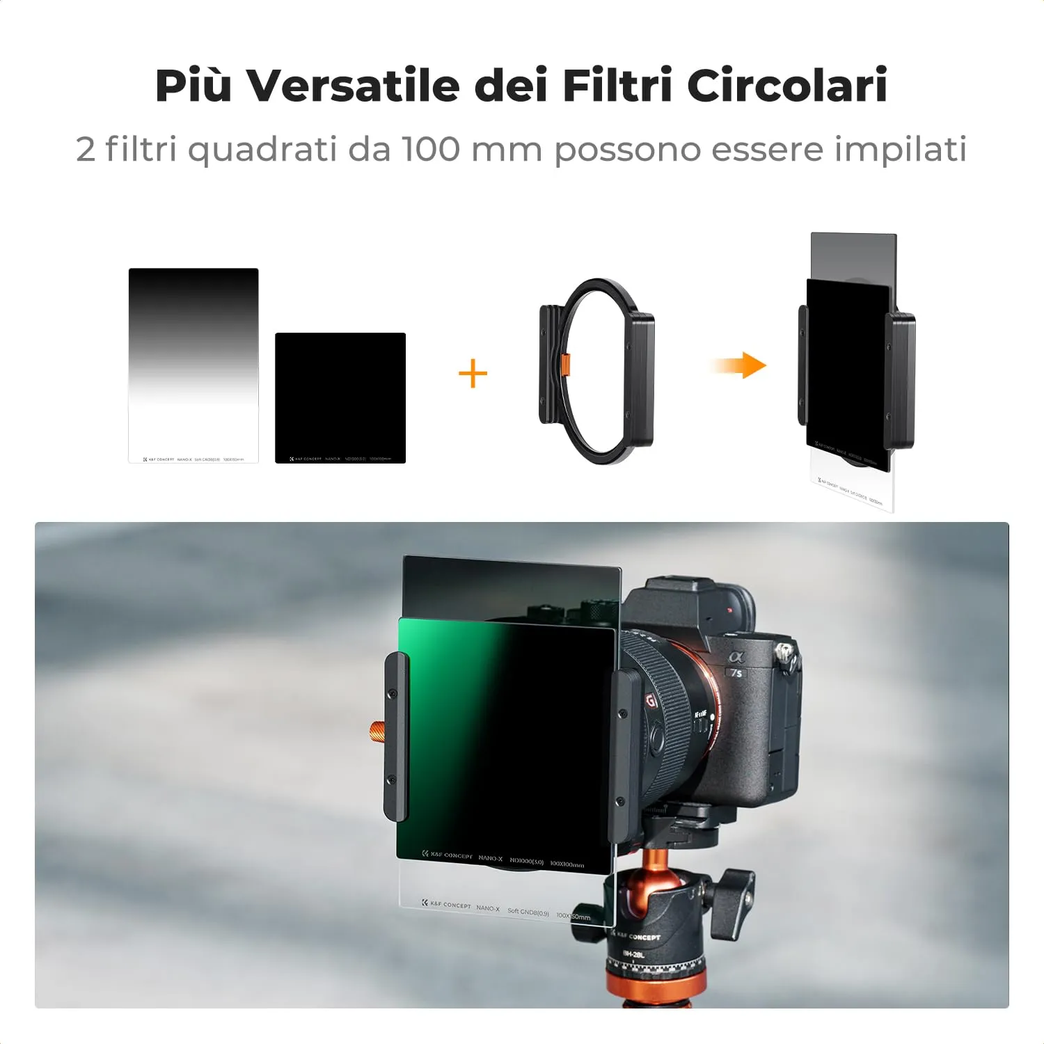 K&F Concept Nano-X Kit Filtri Quadrati ND1000 GND8