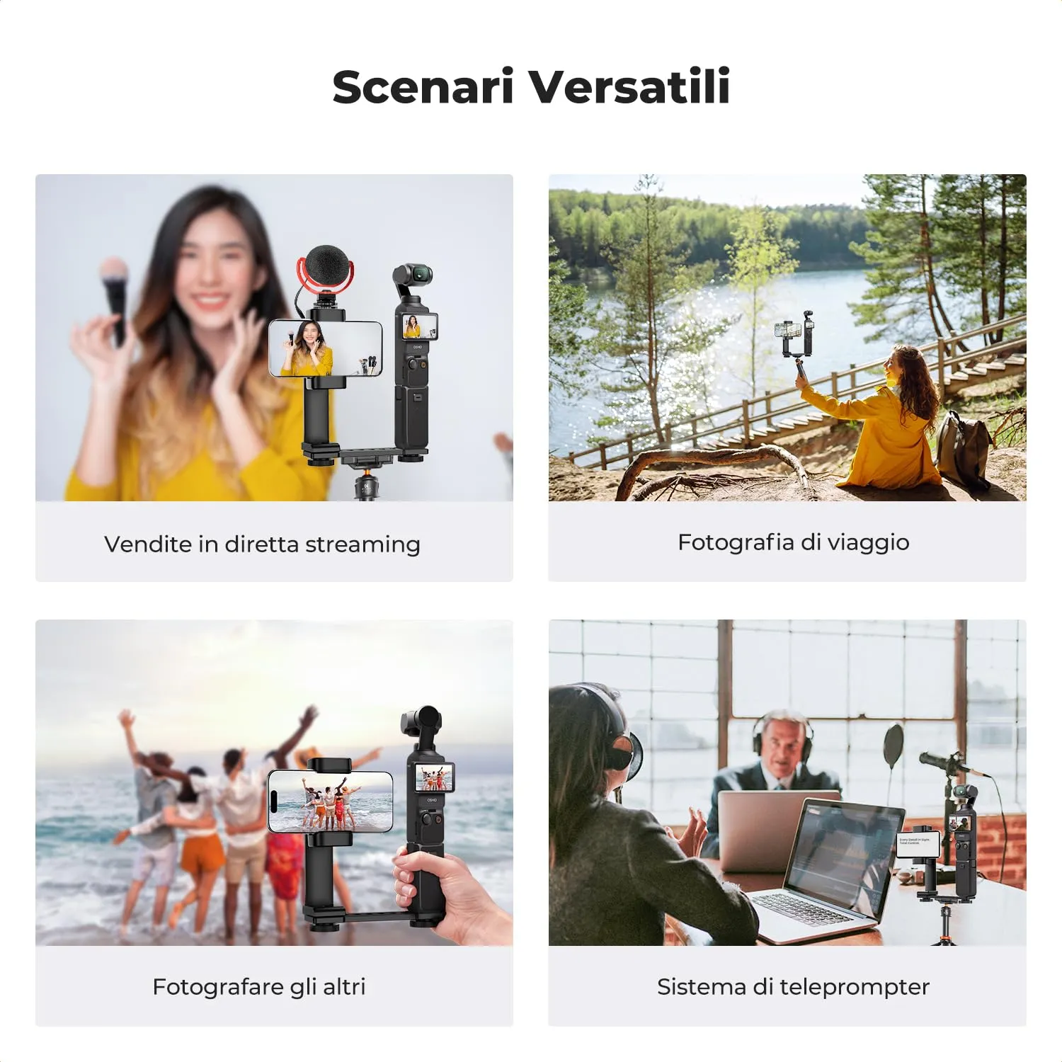 K&F Concept Supporto Telefono DJI Osmo Pocket 3/4 Vlog