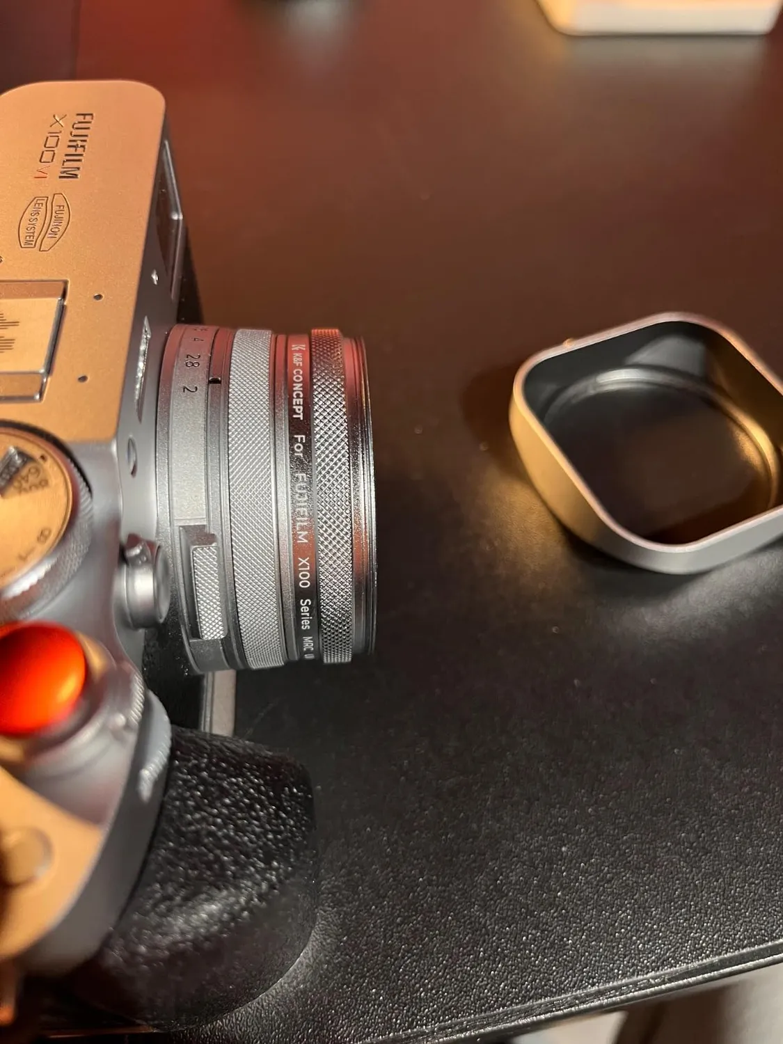 K&F Concept Nano-Xcel filtro UV Fujifilm X100 con tappo