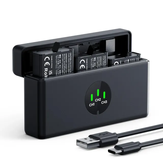 K&F Concept Osmo Action Kit 3 Batterie 2100mAh + Box USB-C