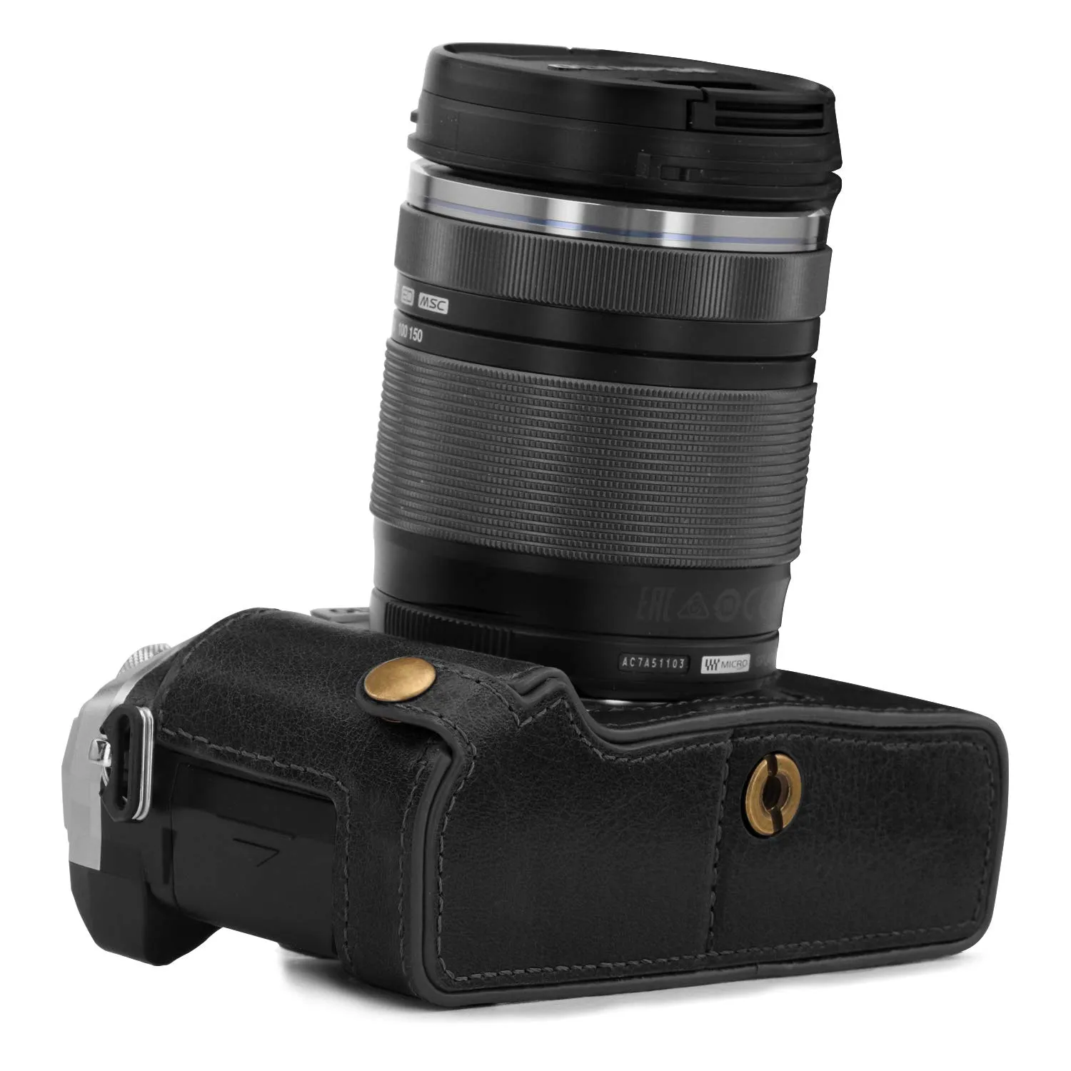 MegaGear Ever Ready mezza custodia E-M5 Mark III nera pelle