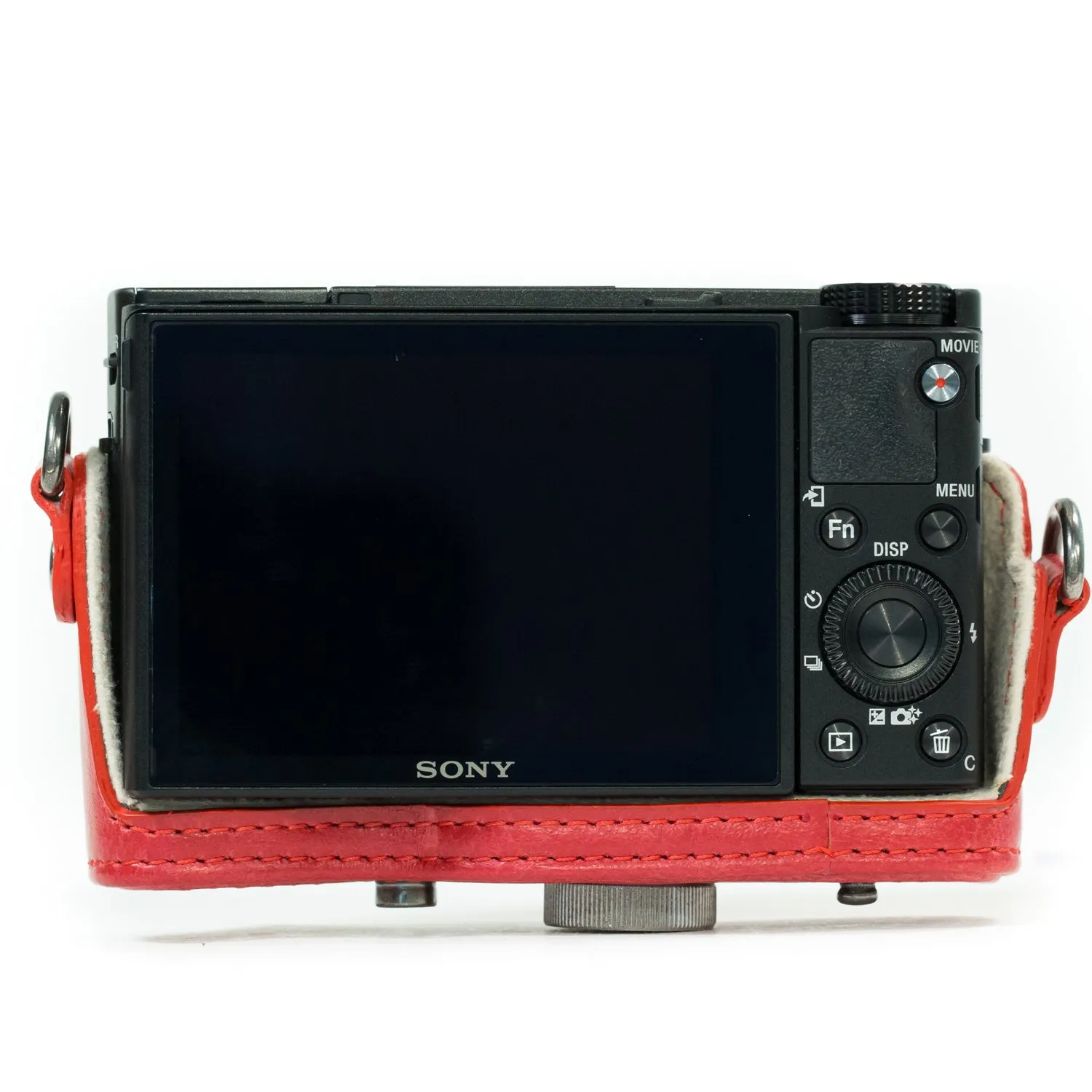 MegaGear MG1139 custodia rossa per Sony RX100 III IV V VI ecopelle
