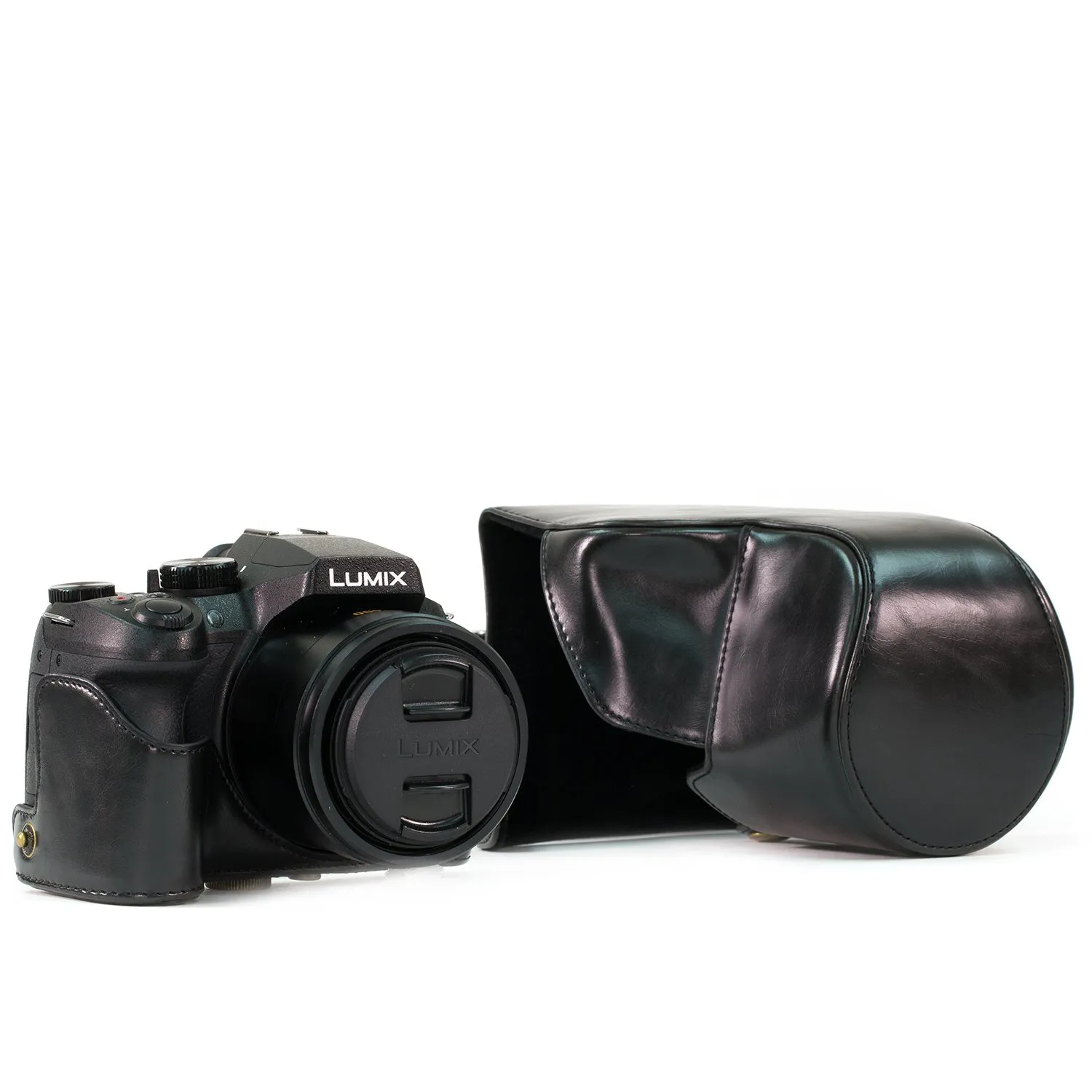 MegaGear Ever Ready custodia Panasonic FZ1000 ecopelle nera