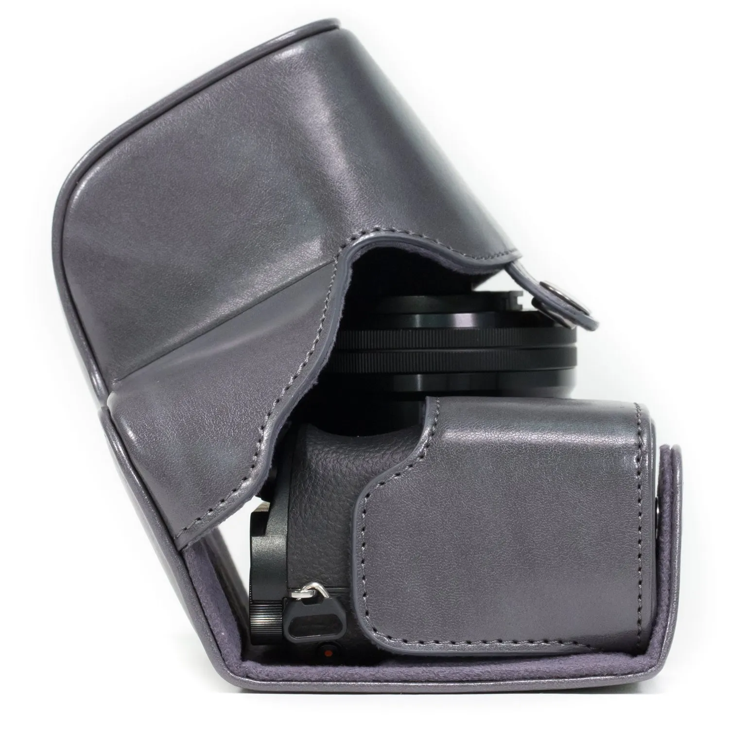 MegaGear Ever Ready MG677 custodia fotocamera grigia su misura