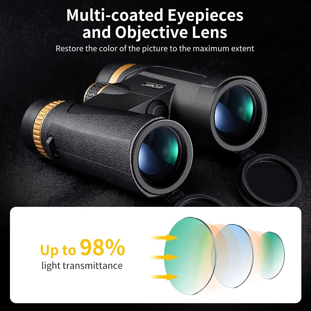 K&F Concept 12x42 binocolo professionale con clip telefono