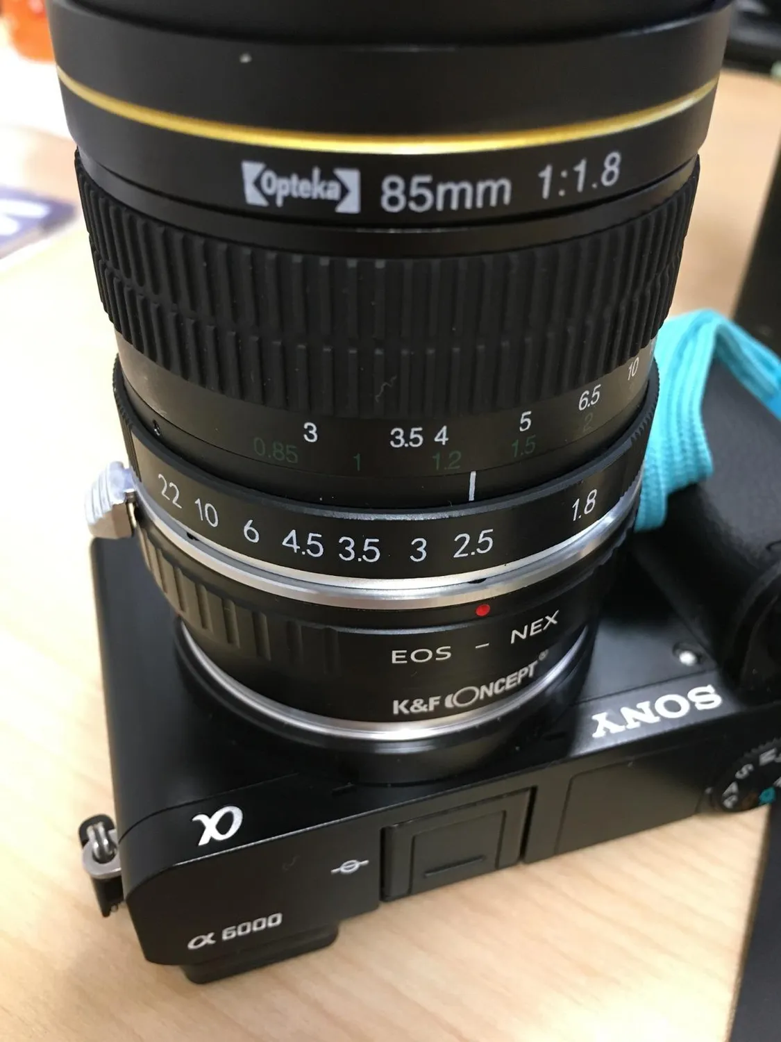 K&F Concept EOS-NEX anello adattatore metallo manuale