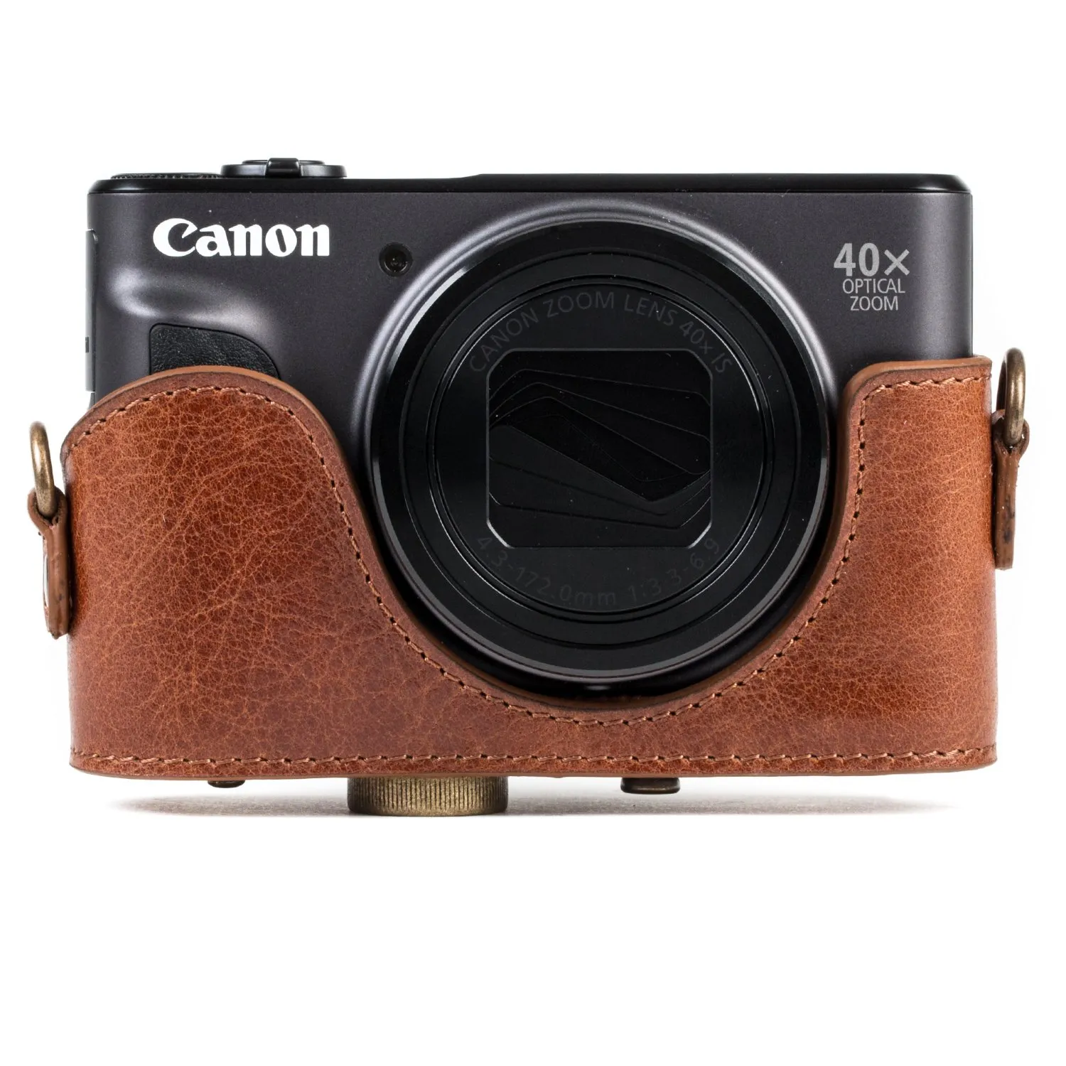 MegaGear Ever Ready custodia pelle Canon SX740 SX730 marrone