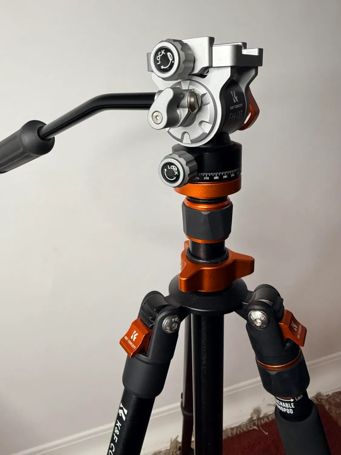 K&F Concept Treppiede 202 Cm Testa Idraulica 5 Kg Monopiede