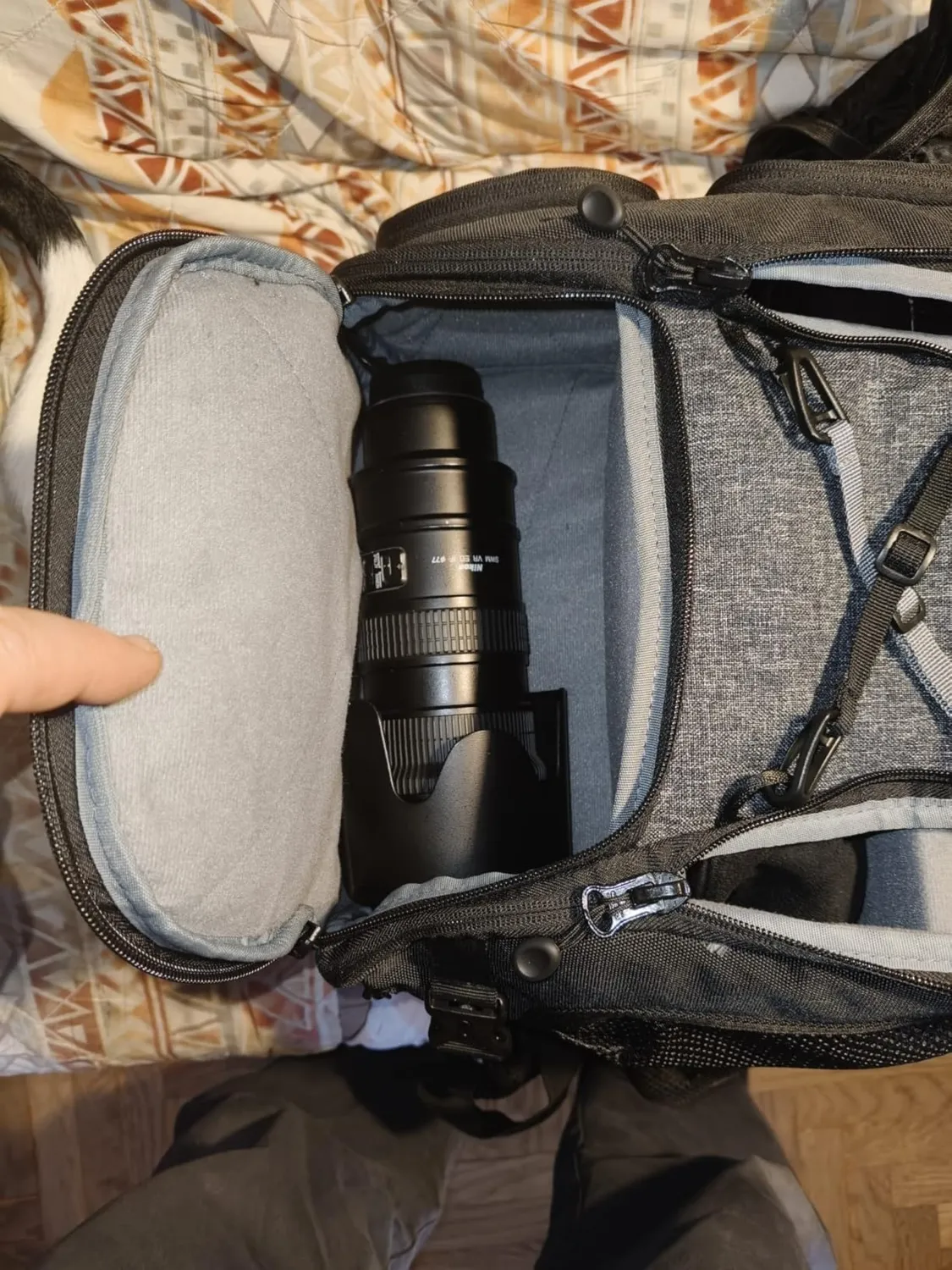 K&F Concept Zaino Foto 25L Impermeabile Nero Grigio
