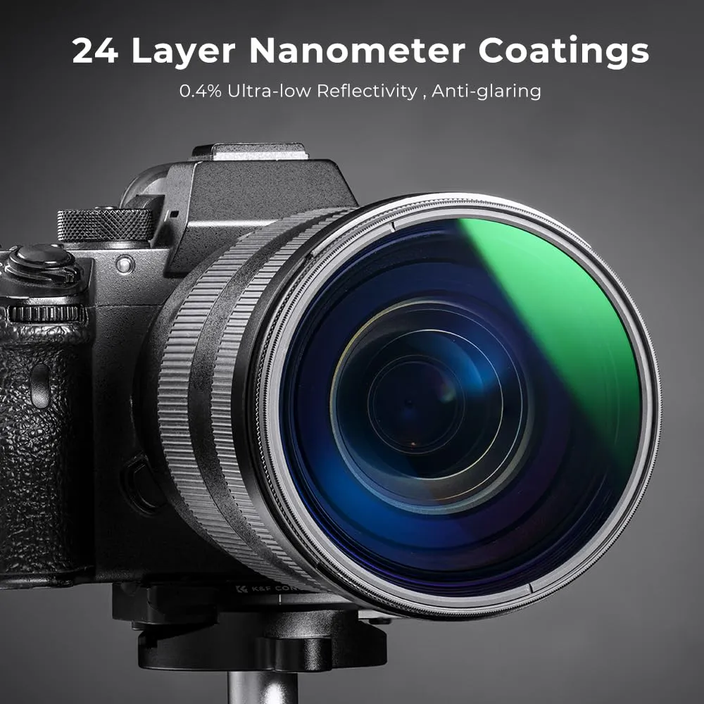 K&F Concept Nano-D Kit Filtri 67mm CPL+ND8+ND64 Vetro 24 Strati