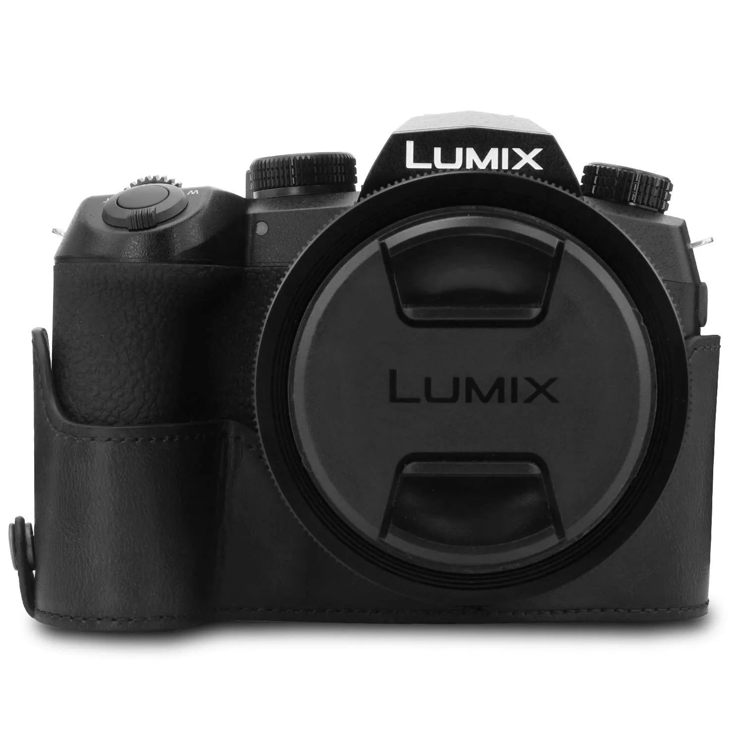 MegaGear Custodia Pelle per Leica V-Lux 5 Nera