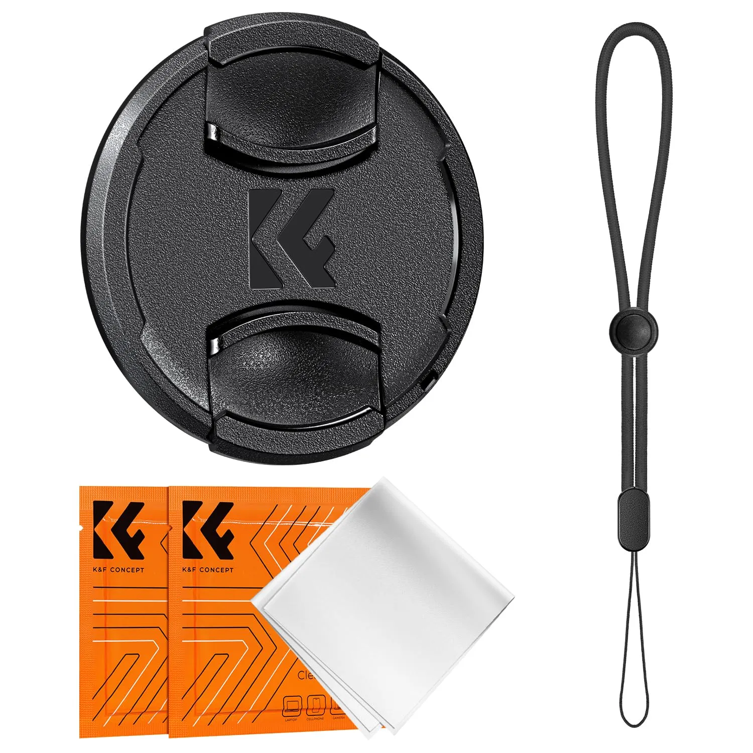 K&F Concept tappo obiettivo 67mm nero con laccetto
