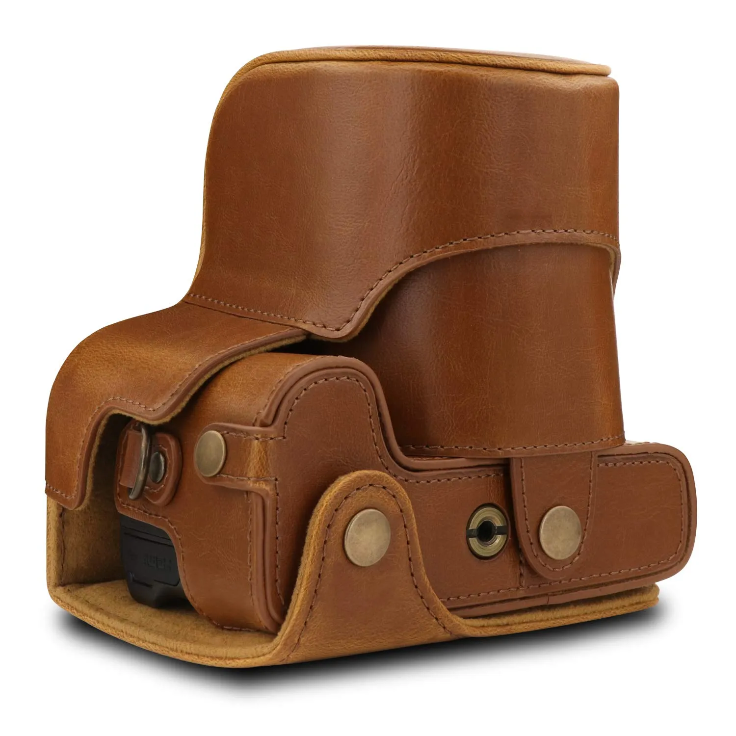 MegaGear custodia Nikon Coolpix B600 marrone chiaro ecopelle