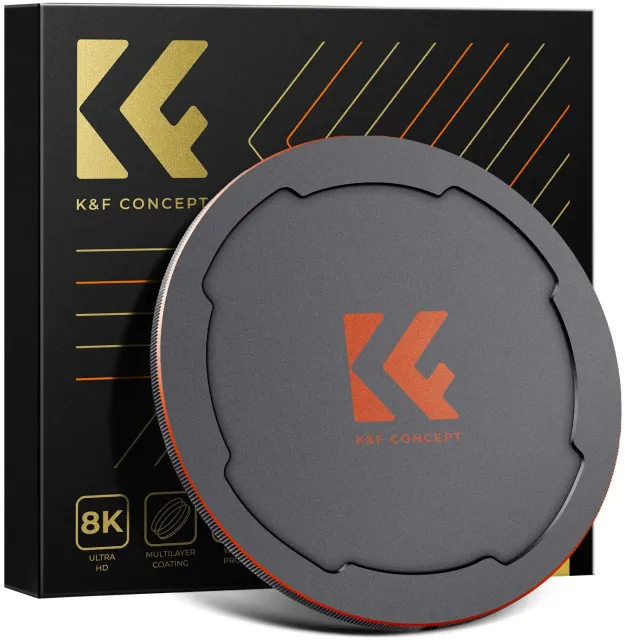 K&F Concept Tappo Copriobiettivo Magnetico 82mm in alluminio