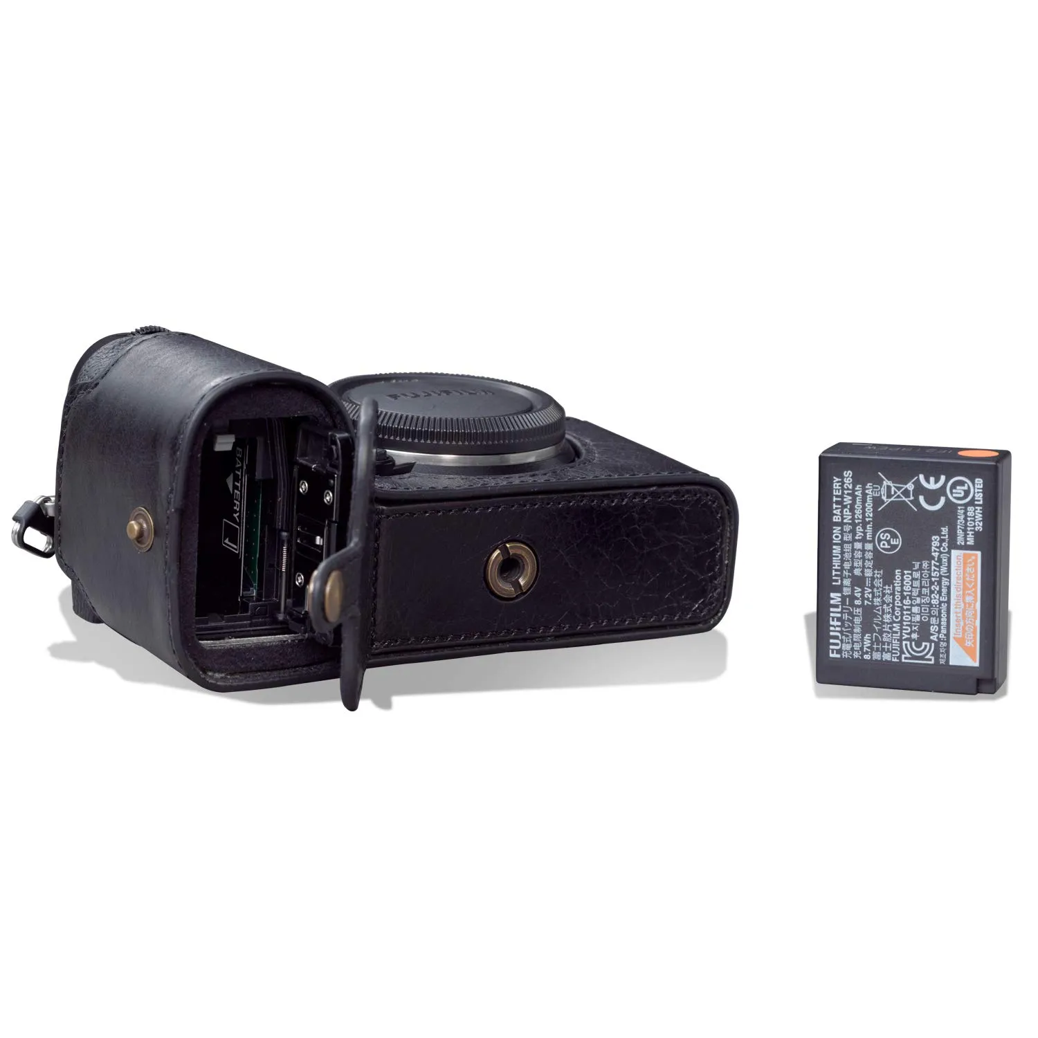 MegaGear Ever Ready X-S10 custodia vera pelle nera Fujifilm
