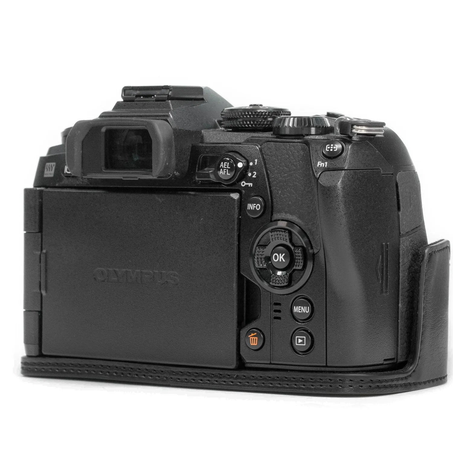 MegaGear Ever Ready Mezza Custodia Pelle Olympus E-M1 Mark III/II