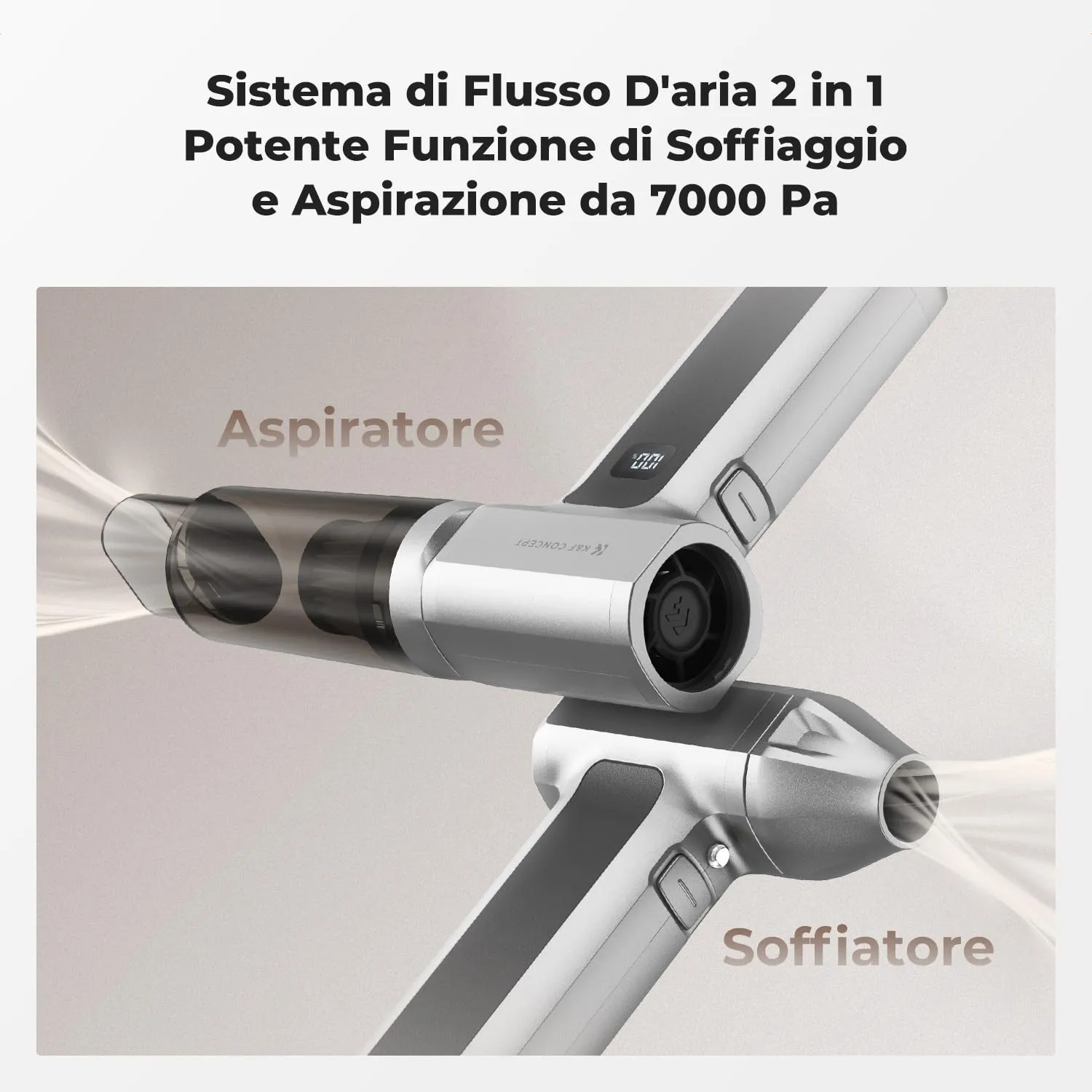 K&F Concept 2 in 1 Soffiatore Aspiratore Elettrico 130K LED