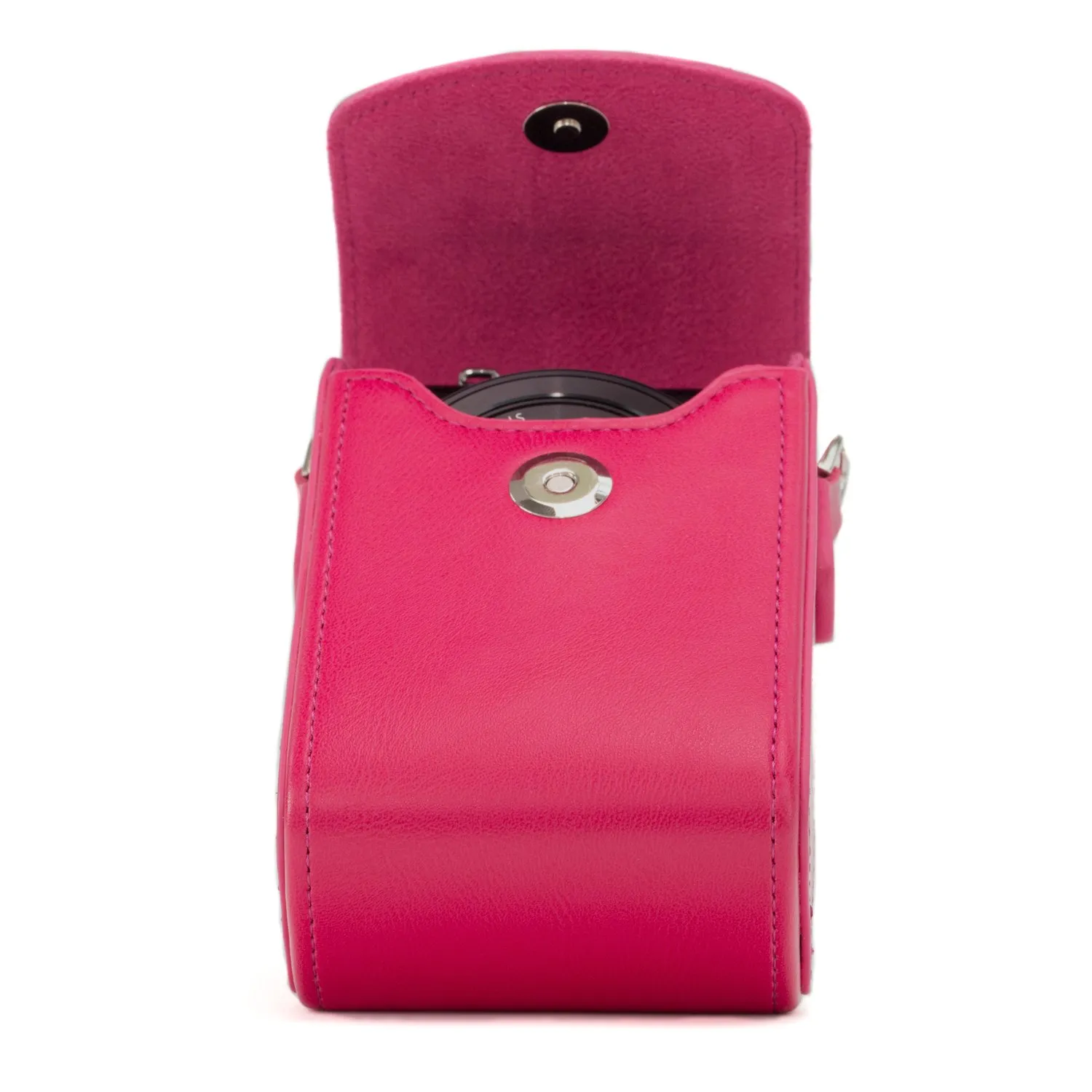 MegaGear MG1254 Custodia Fotocamera Rosa ecopelle