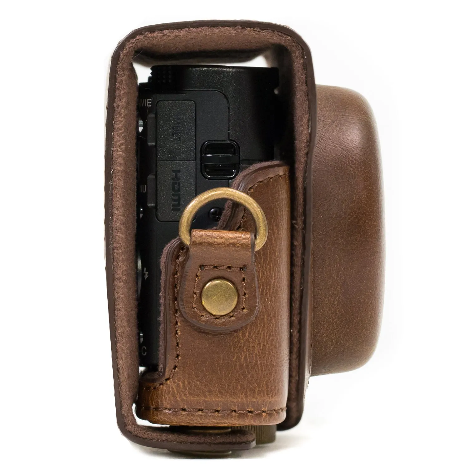 MegaGear MG600 custodia fotocamera Sony WX500 marrone scuro