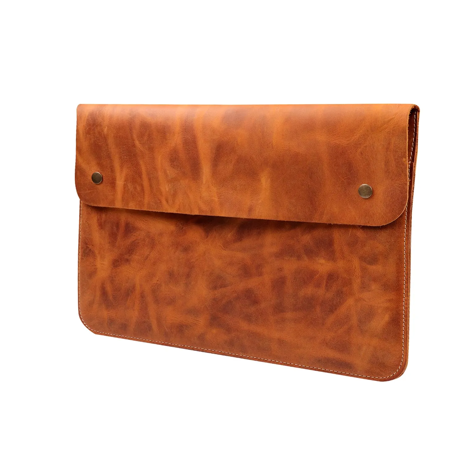 MegaGear Leather custodia laptop 13,3" vera pelle cammello