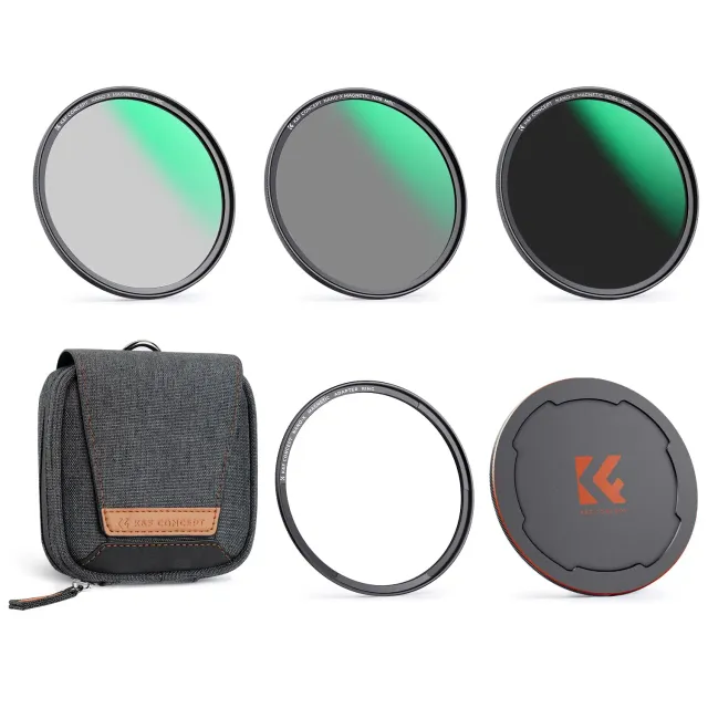 K&F Concept Nano-Xcel Kit Filtri Magnetici CPL ND8 ND64 82mm