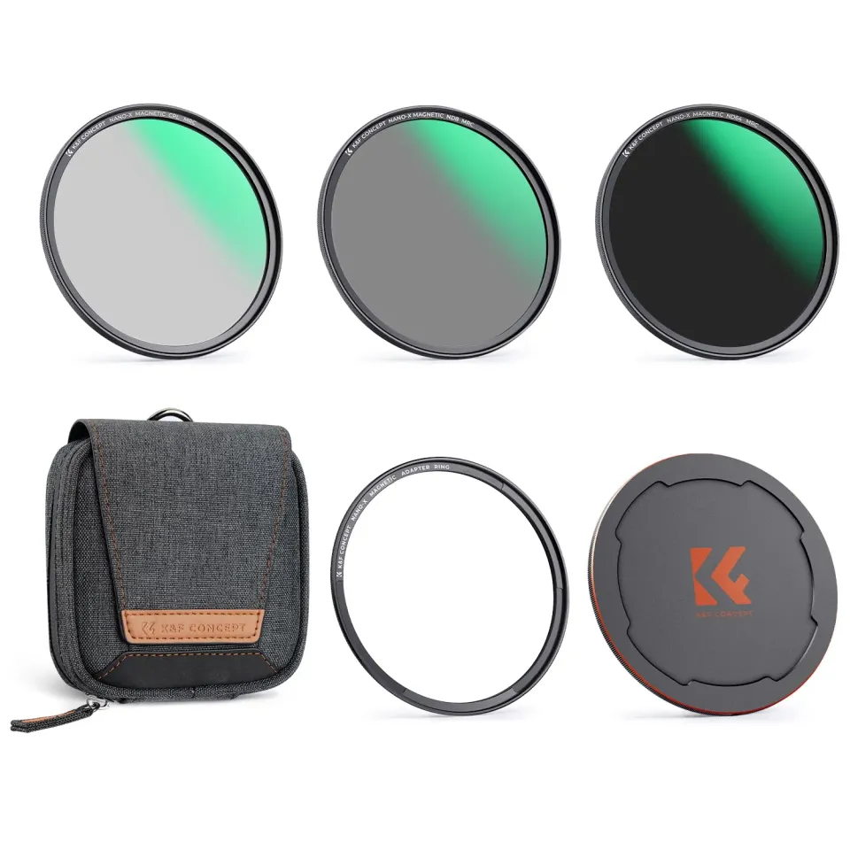 K&F Concept Nano-Xcel Kit Filtri Magnetici CPL ND8 ND64 82mm