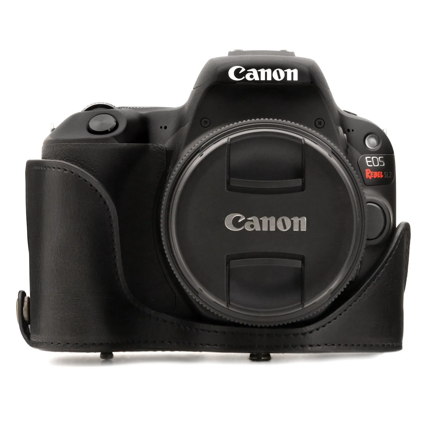 MegaGear Ever Ready custodia pelle Canon 250D 200D 18-55mm