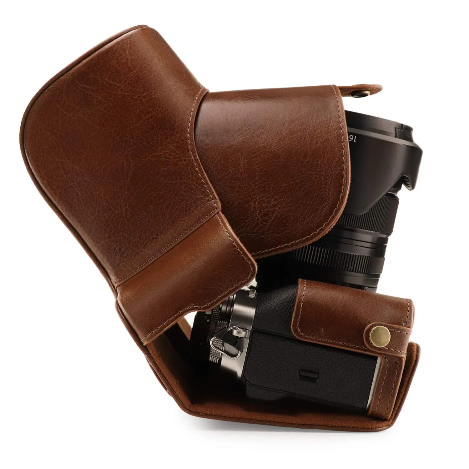 MegaGear Ever Ready MG1922 Custodia Pelle X-T4 Marrone