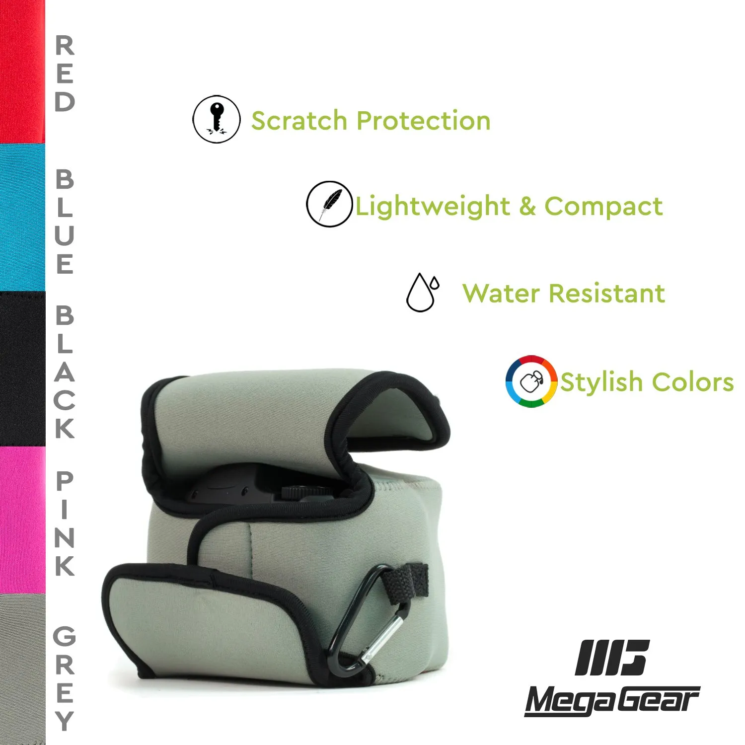 MegaGear Ultra Light Custodia Neoprene Grigia per Canon SX540 HS