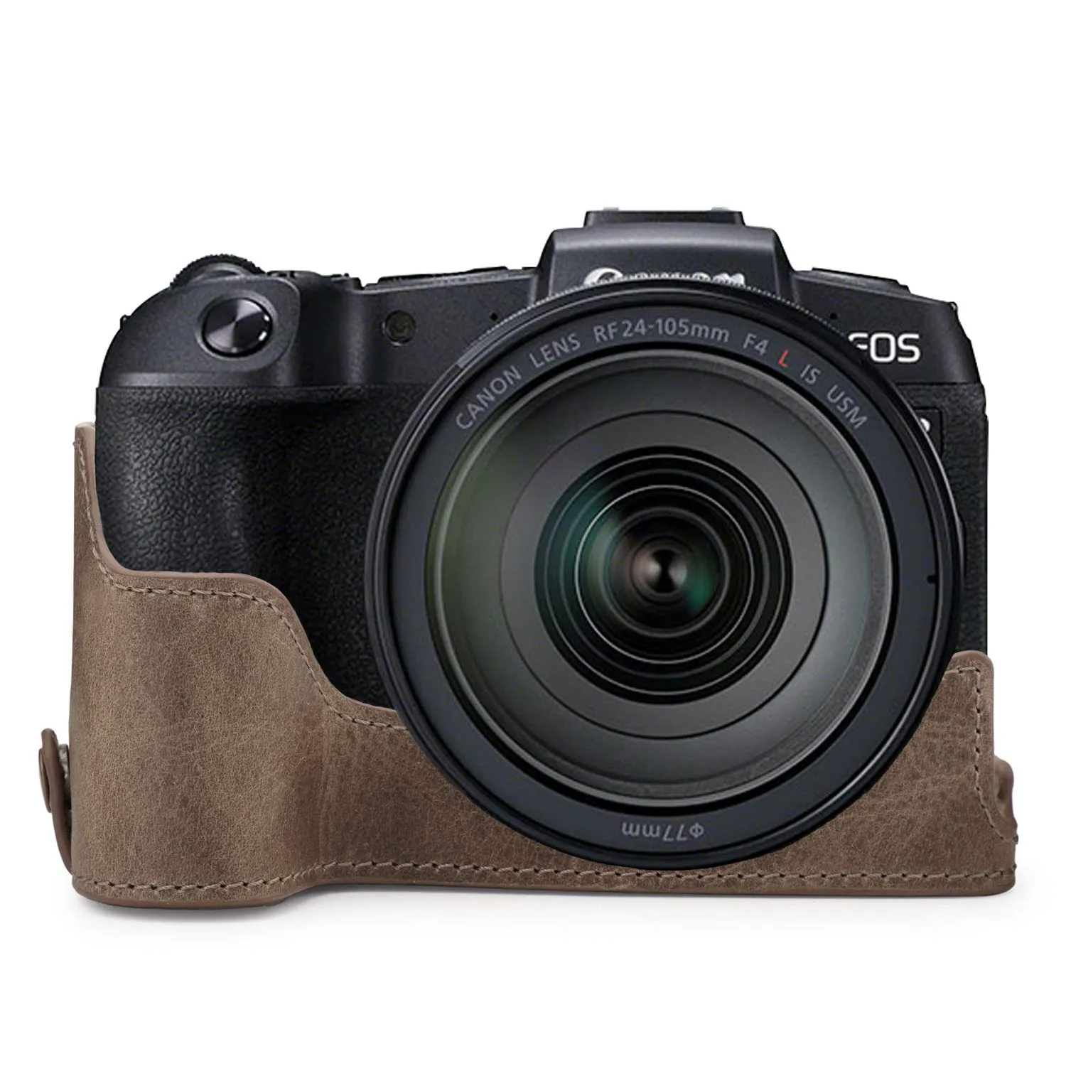 MegaGear custodia vera pelle Canon EOS RP nera ever ready