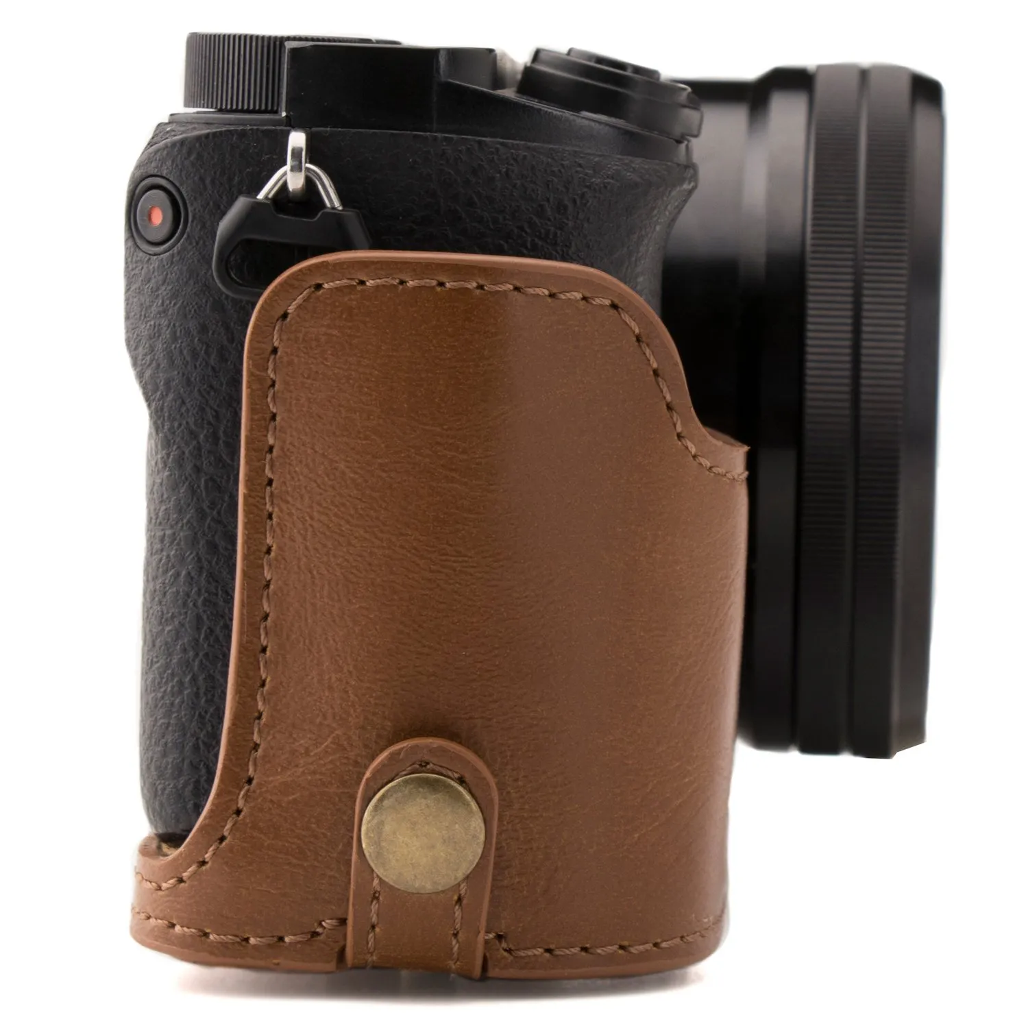 MegaGear Ever Ready MG986 custodia fotocamera marrone chiaro finta pelle