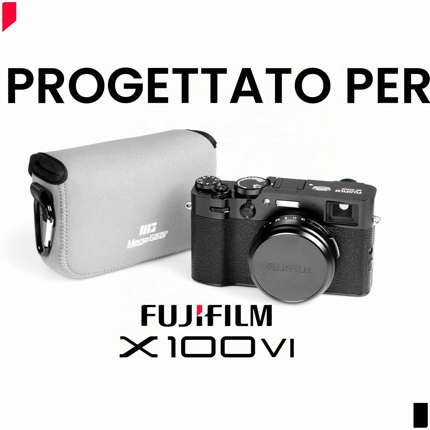 MegaGear X100VI Custodia Neoprene Nero Elastico