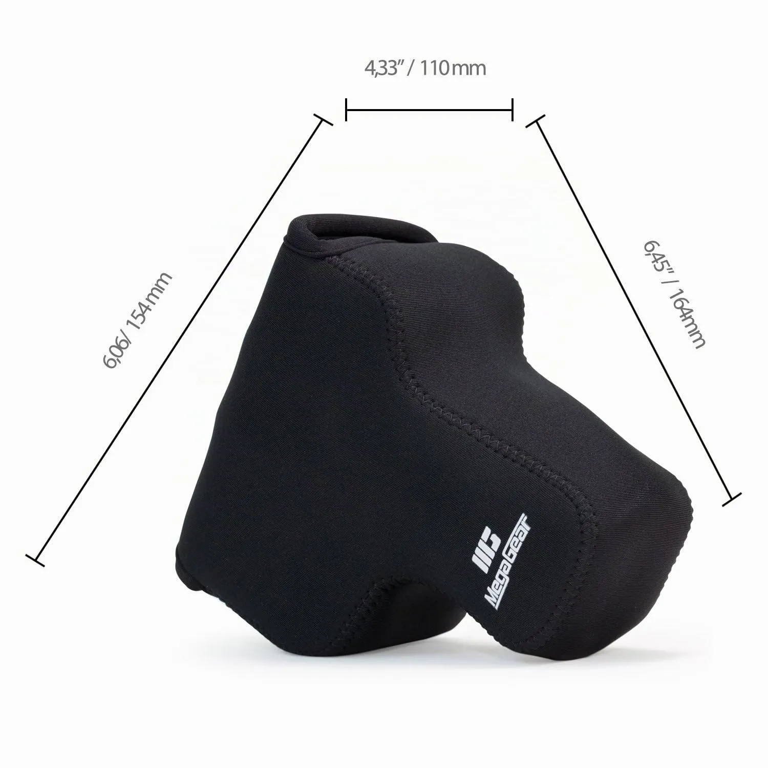 MegaGear custodia neoprene Canon EOS 18-55mm nera