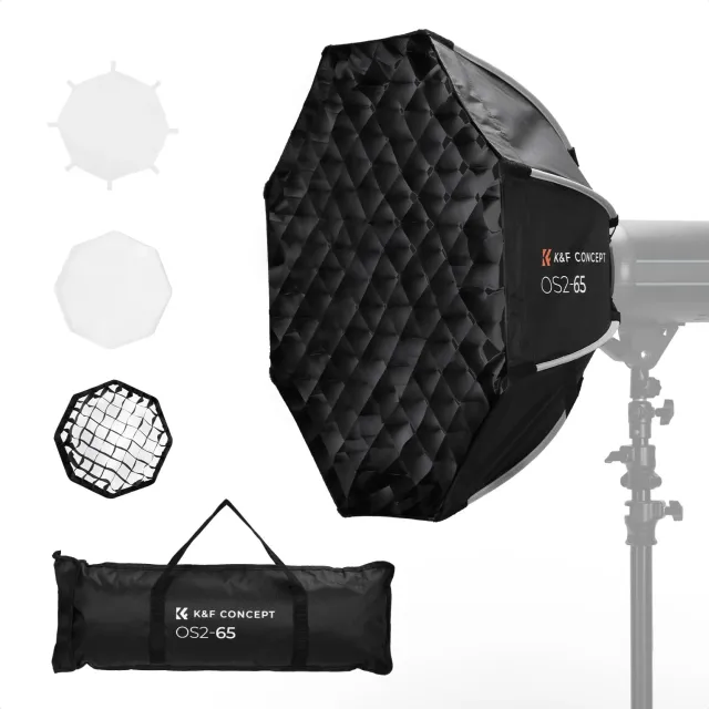 K&F Concept softbox ottagonale 65cm 26" con griglia
